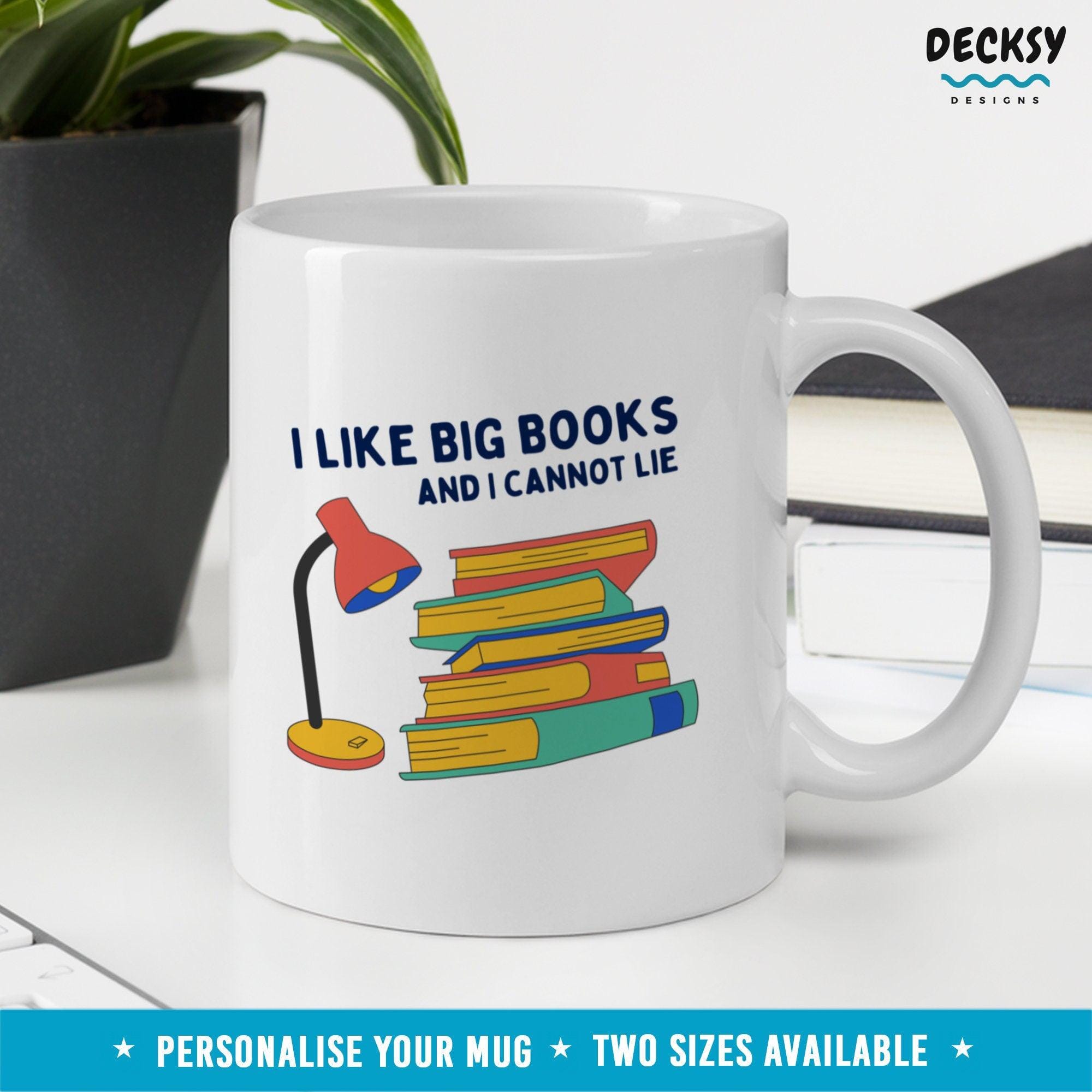 Book Lover Mug, Personalised Gift For Reader-Home & Living:Kitchen & Dining:Drink & Barware:Drinkware:Mugs-DecksyDesigns-11 Oz-NO PERSONALISATION-DecksyDesigns