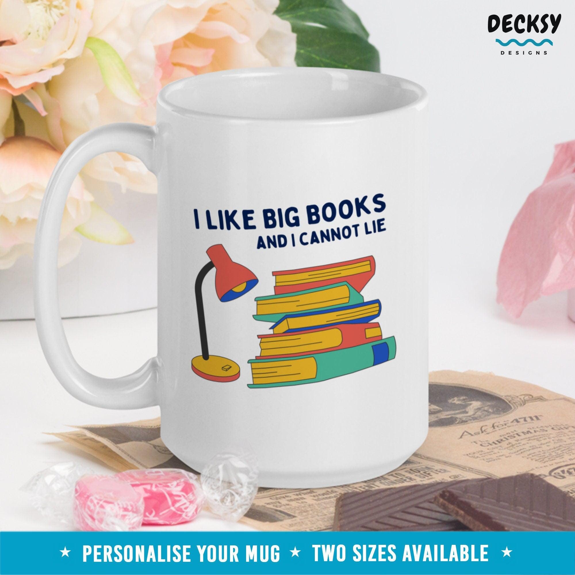 Book Lover Mug, Personalised Gift For Reader-Home & Living:Kitchen & Dining:Drink & Barware:Drinkware:Mugs-DecksyDesigns-11 Oz-NO PERSONALISATION-DecksyDesigns