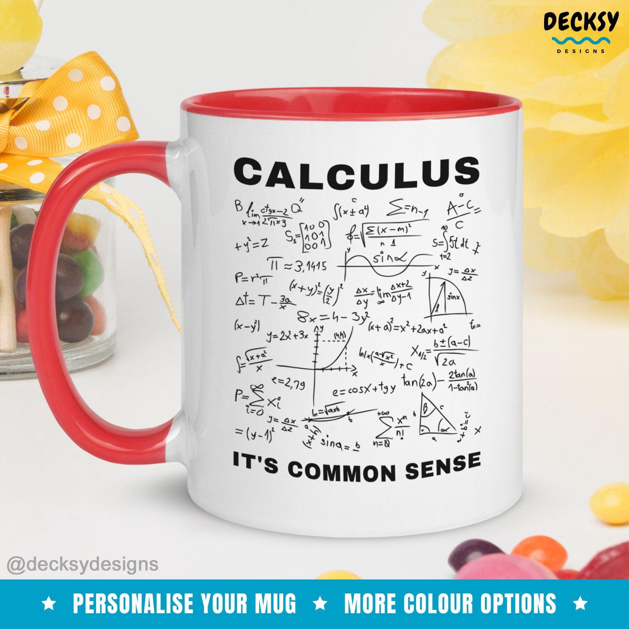 Calculus Mug, Personalised Math Teacher Gift-Home & Living:Kitchen & Dining:Drink & Barware:Drinkware:Mugs-DecksyDesigns-White Mug 11 oz-NO PERSONALISATION-DecksyDesigns