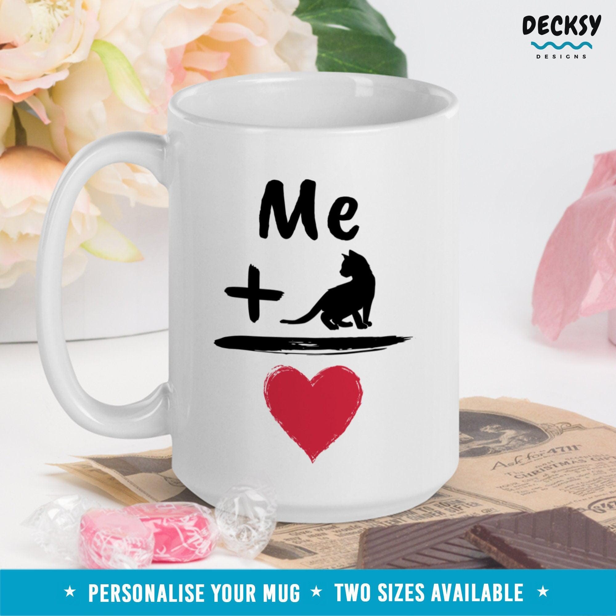 Cat Coffee Mug, Cat Owner Gift-Home & Living:Kitchen & Dining:Drink & Barware:Drinkware:Mugs-DecksyDesigns-11 Oz-NO PERSONALISATION-DecksyDesigns