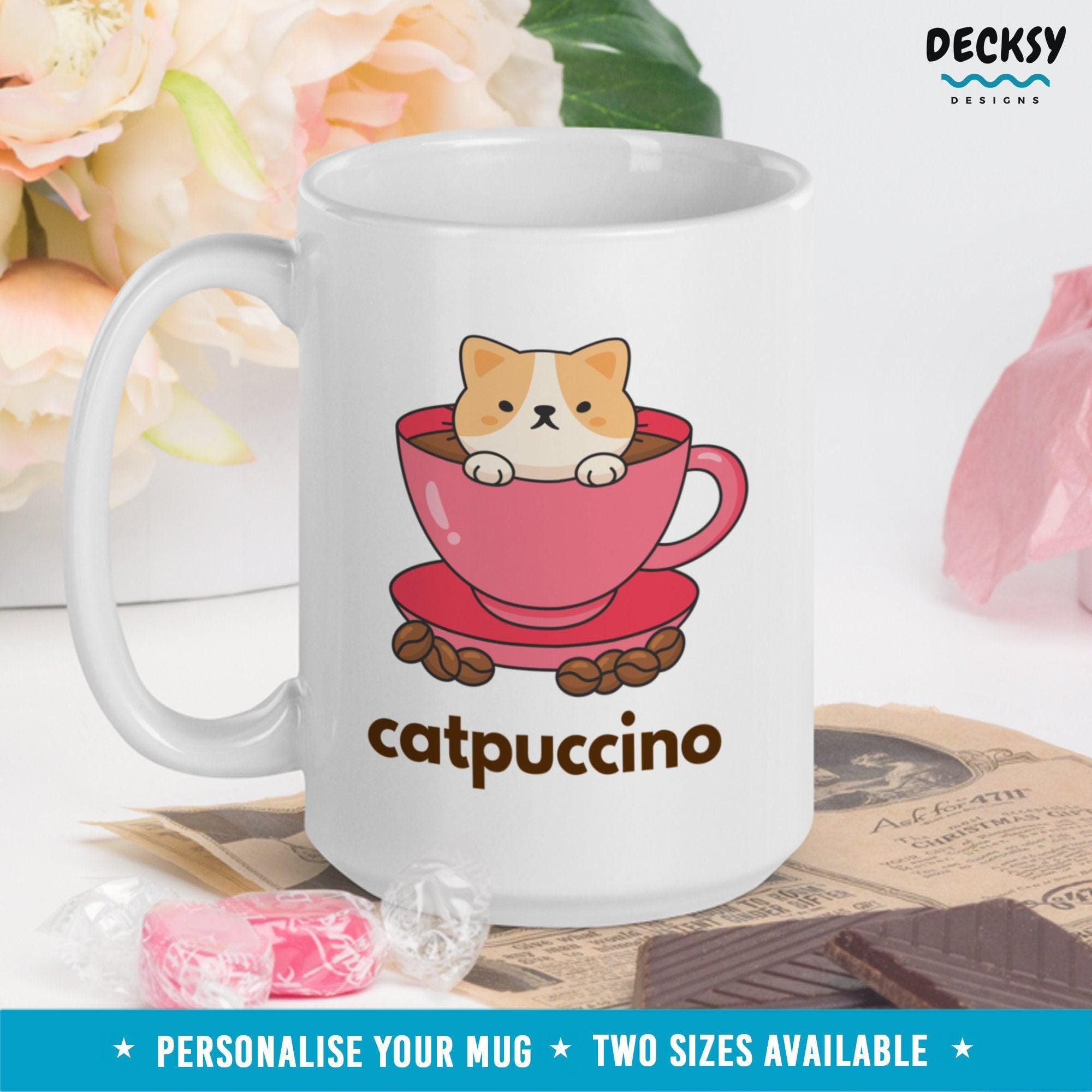 Cat Coffee Mug, Funny Cat Lover Gift-Home & Living:Kitchen & Dining:Drink & Barware:Drinkware:Mugs-DecksyDesigns-11 Oz-NO PERSONALISATION-DecksyDesigns