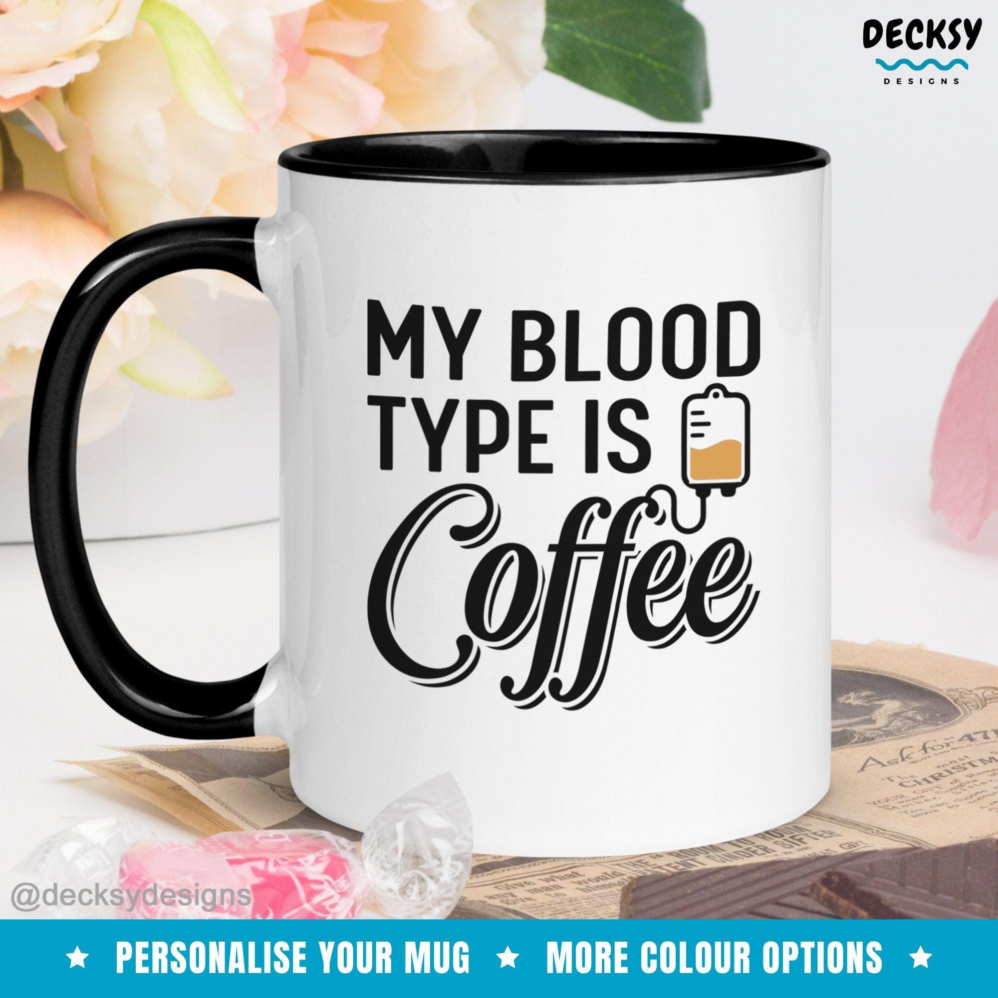 Coffee Lover Mug, Custom Gift For Coffee Fans-Home & Living:Kitchen & Dining:Drink & Barware:Drinkware:Mugs-DecksyDesigns-White Mug 11 oz-NO PERSONALISATION-DecksyDesigns