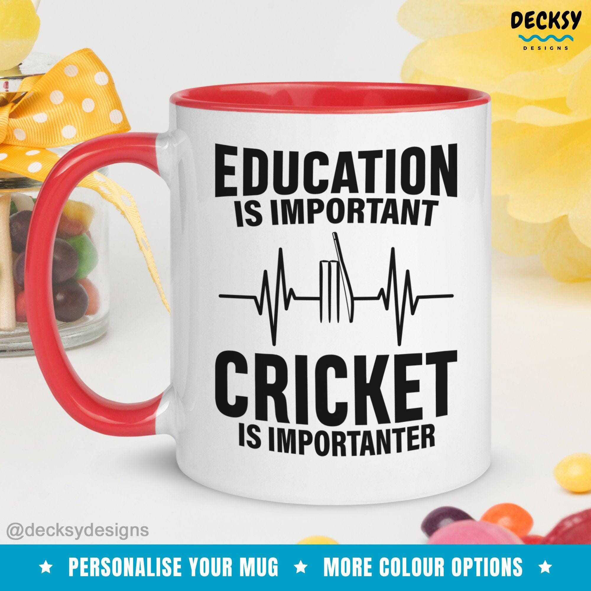 Cricket Lover Gift, Funny Cricket Mug-Home & Living:Kitchen & Dining:Drink & Barware:Drinkware:Mugs-DecksyDesigns-White Mug 11 oz-NO PERSONALISATION-DecksyDesigns