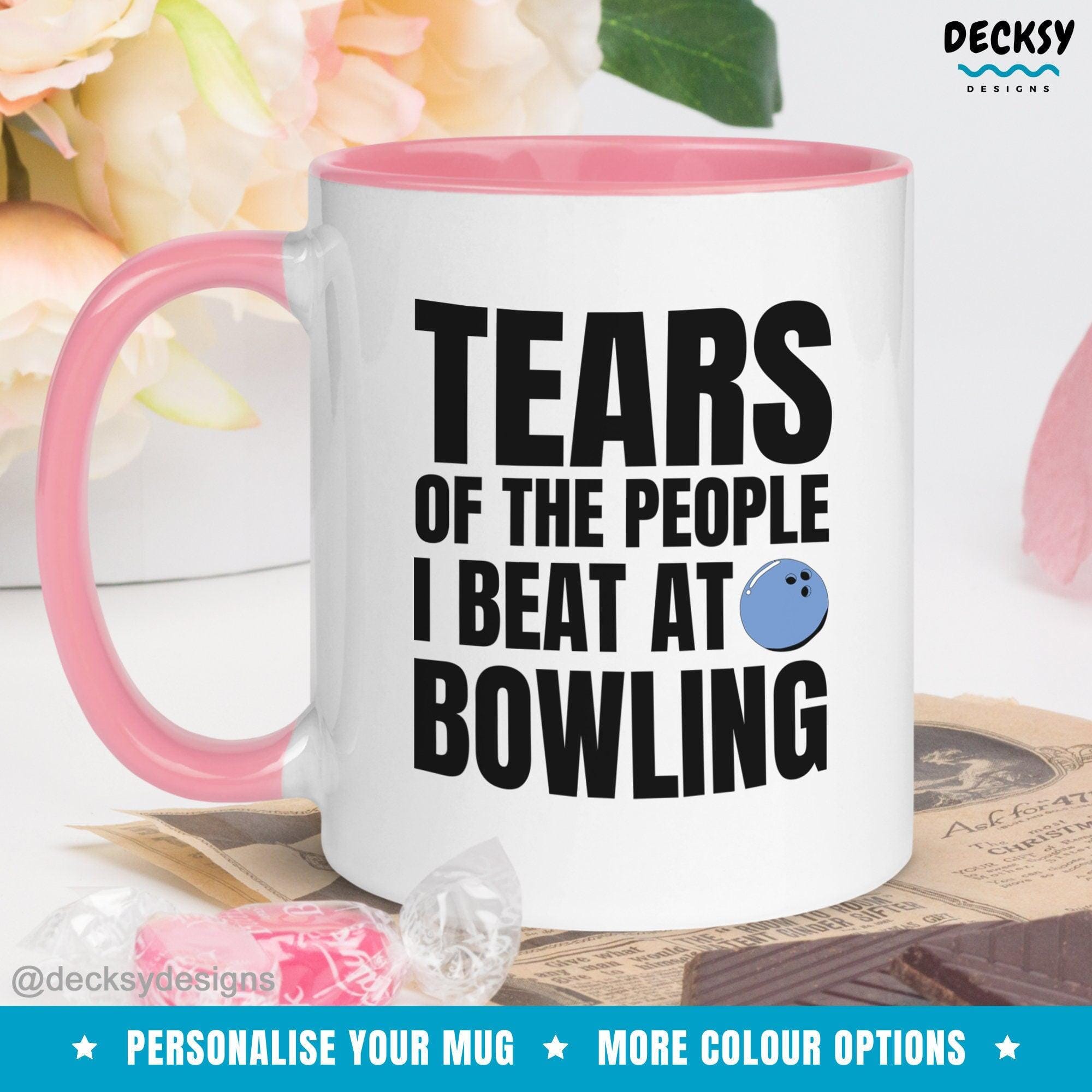 Custom Bowling Mug, Bowling Gift-Home & Living:Kitchen & Dining:Drink & Barware:Drinkware:Mugs-DecksyDesigns-White Mug 11 oz-NO PERSONALISATION-DecksyDesigns