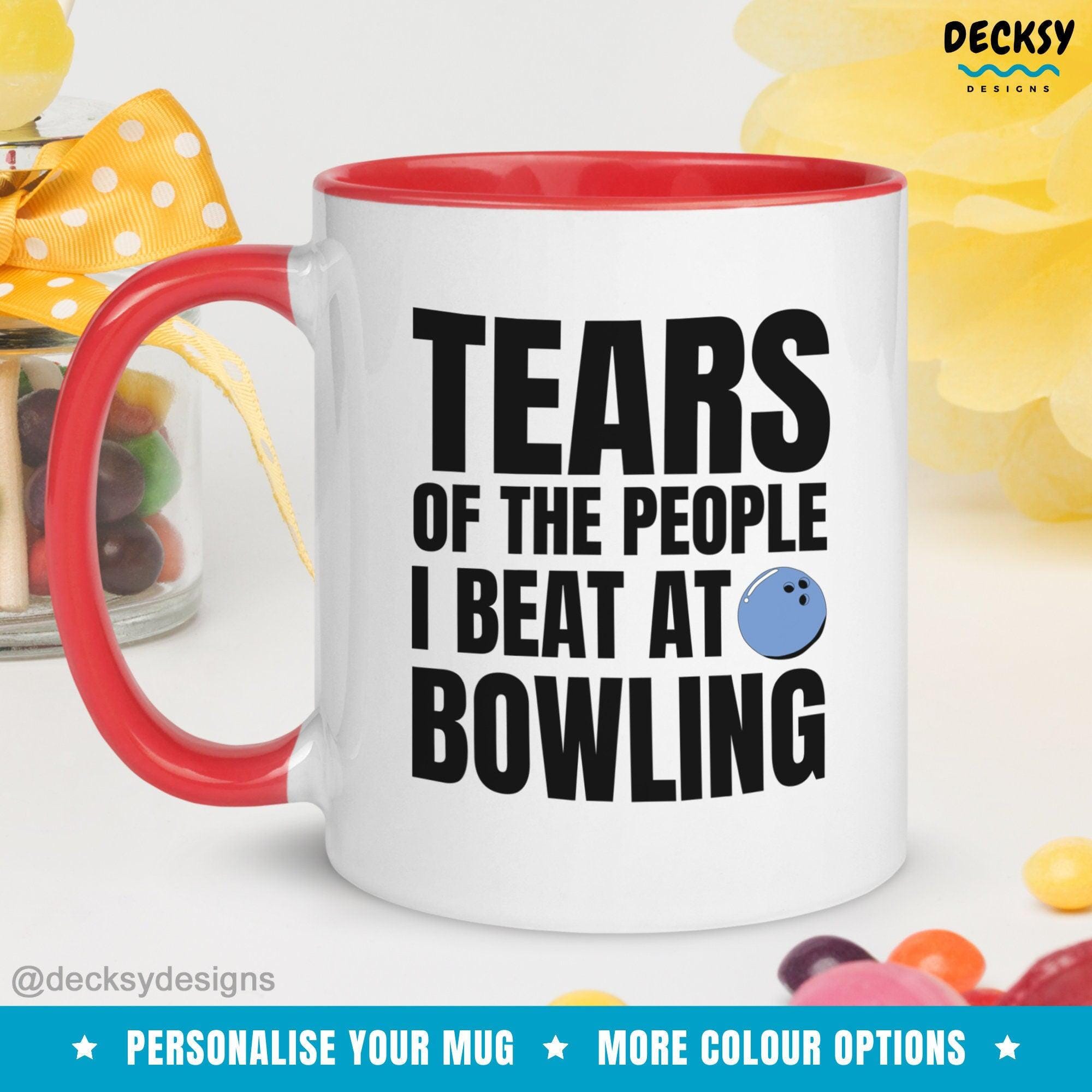 Custom Bowling Mug, Bowling Gift-Home & Living:Kitchen & Dining:Drink & Barware:Drinkware:Mugs-DecksyDesigns-White Mug 11 oz-NO PERSONALISATION-DecksyDesigns