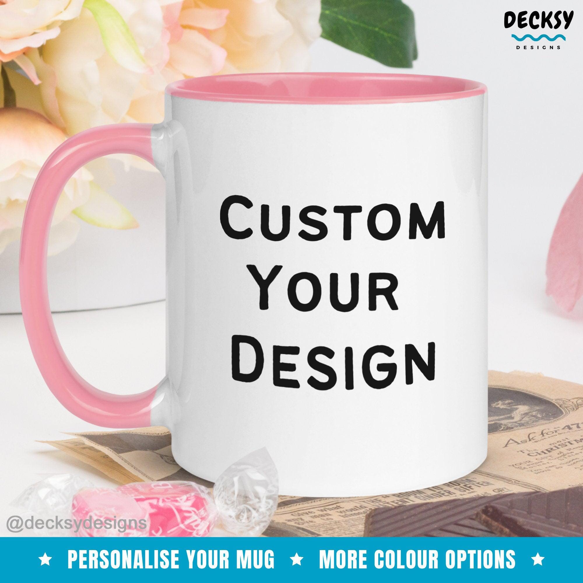 Custom Coffee Mug, Personalised Text Mug-Home & Living:Kitchen & Dining:Drink & Barware:Drinkware:Mugs-DecksyDesigns-White Mug 11 oz-NO PERSONALISATION-DecksyDesigns