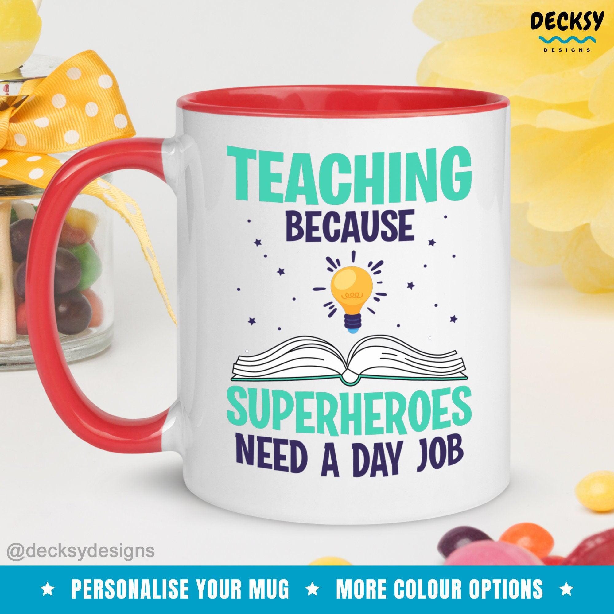 Custom Teacher Mug, Funny Gift For New Teacher-Home & Living:Kitchen & Dining:Drink & Barware:Drinkware:Mugs-DecksyDesigns-White Mug 11 oz-NO PERSONALISATION-DecksyDesigns