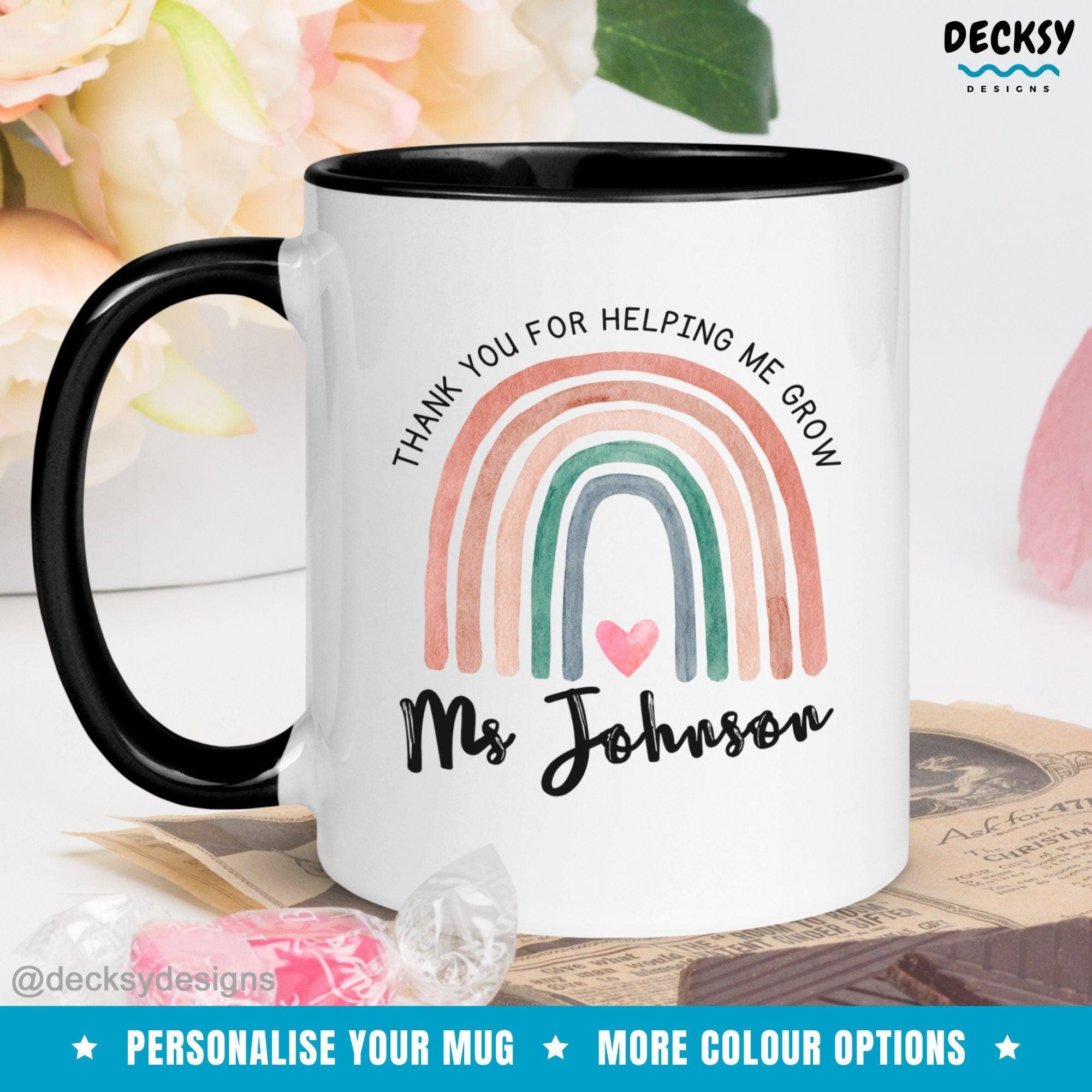 Custom Teacher Mug, Personalised Gift for Teacher-Home & Living:Kitchen & Dining:Drink & Barware:Drinkware:Mugs-DecksyDesigns-White Mug 11 oz-DecksyDesigns