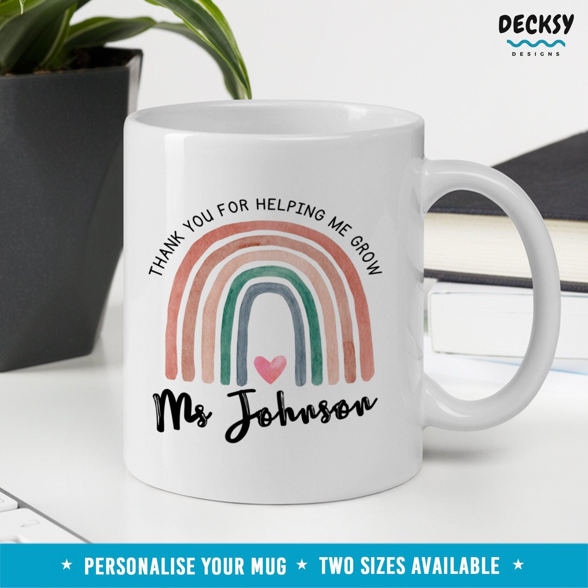 Custom Teacher Mug, Personalised Gift for Teacher-Home & Living:Kitchen & Dining:Drink & Barware:Drinkware:Mugs-DecksyDesigns-White Mug 11 oz-DecksyDesigns