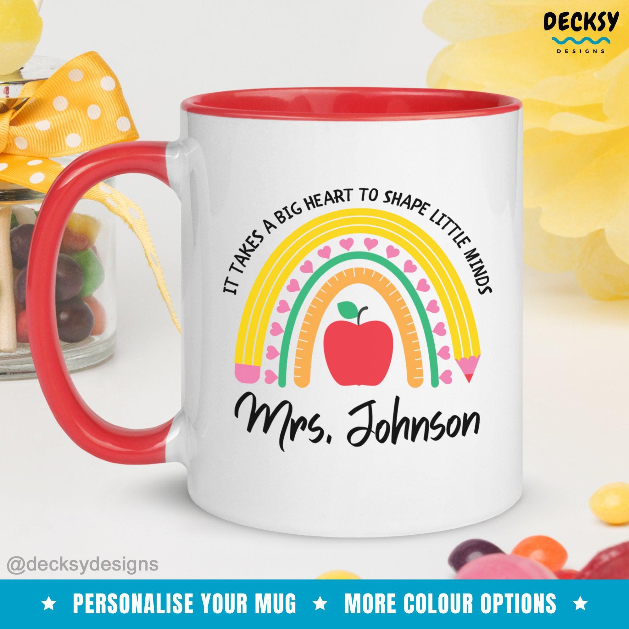 Custom Teacher Name Mug, Personalised Thank You Gift For Teacher-Home & Living:Kitchen & Dining:Drink & Barware:Drinkware:Mugs-DecksyDesigns-White Mug 11 oz-DecksyDesigns