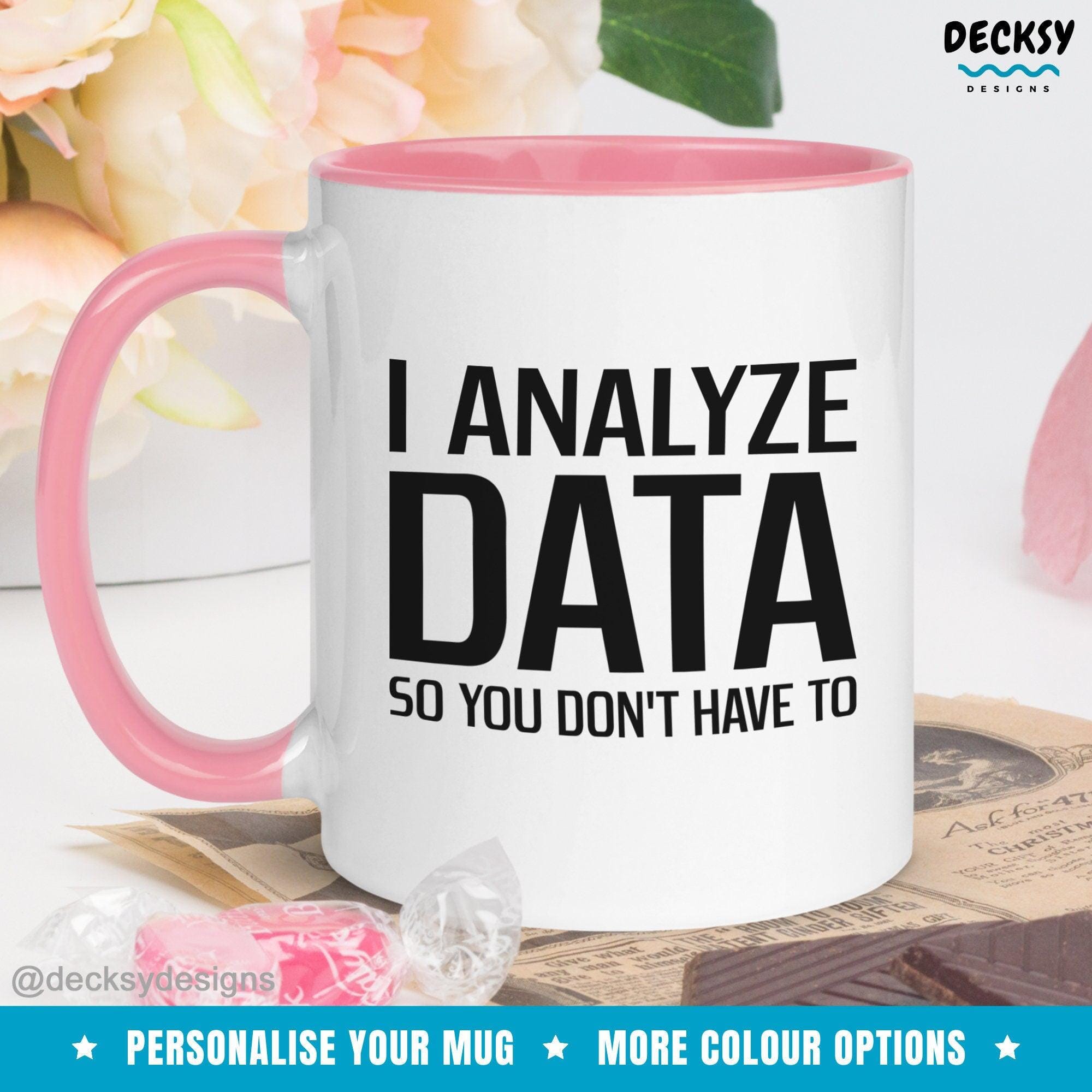 Data Analyst Mug, Personalised Computer Nerd Gift-Home & Living:Kitchen & Dining:Drink & Barware:Drinkware:Mugs-DecksyDesigns-White Mug 11 oz-NO PERSONALISATION-DecksyDesigns