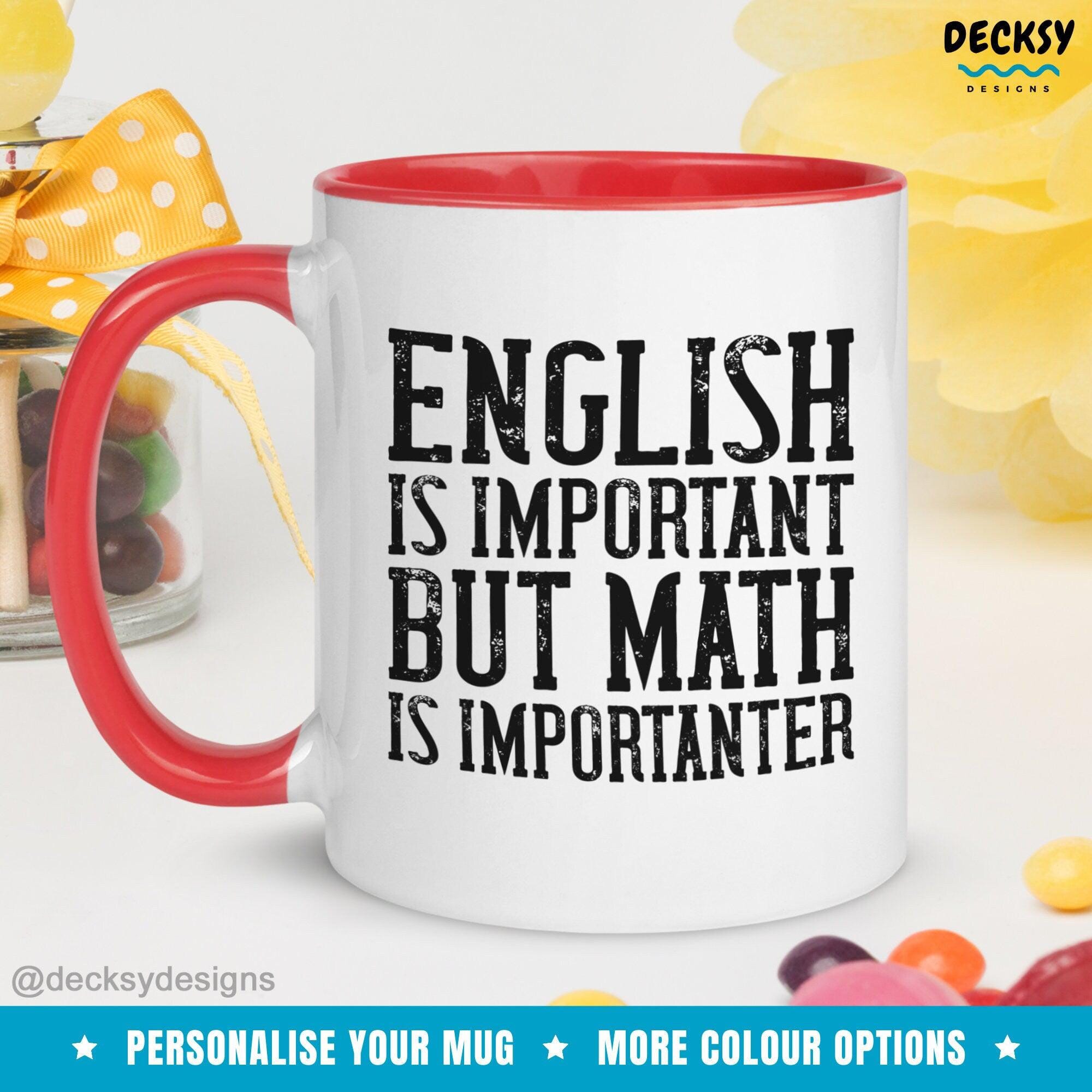 English Teacher Mug, Funny Grammar Teacher Gift-Home & Living:Kitchen & Dining:Drink & Barware:Drinkware:Mugs-DecksyDesigns-White Mug 11 oz-NO PERSONALISATION-DecksyDesigns