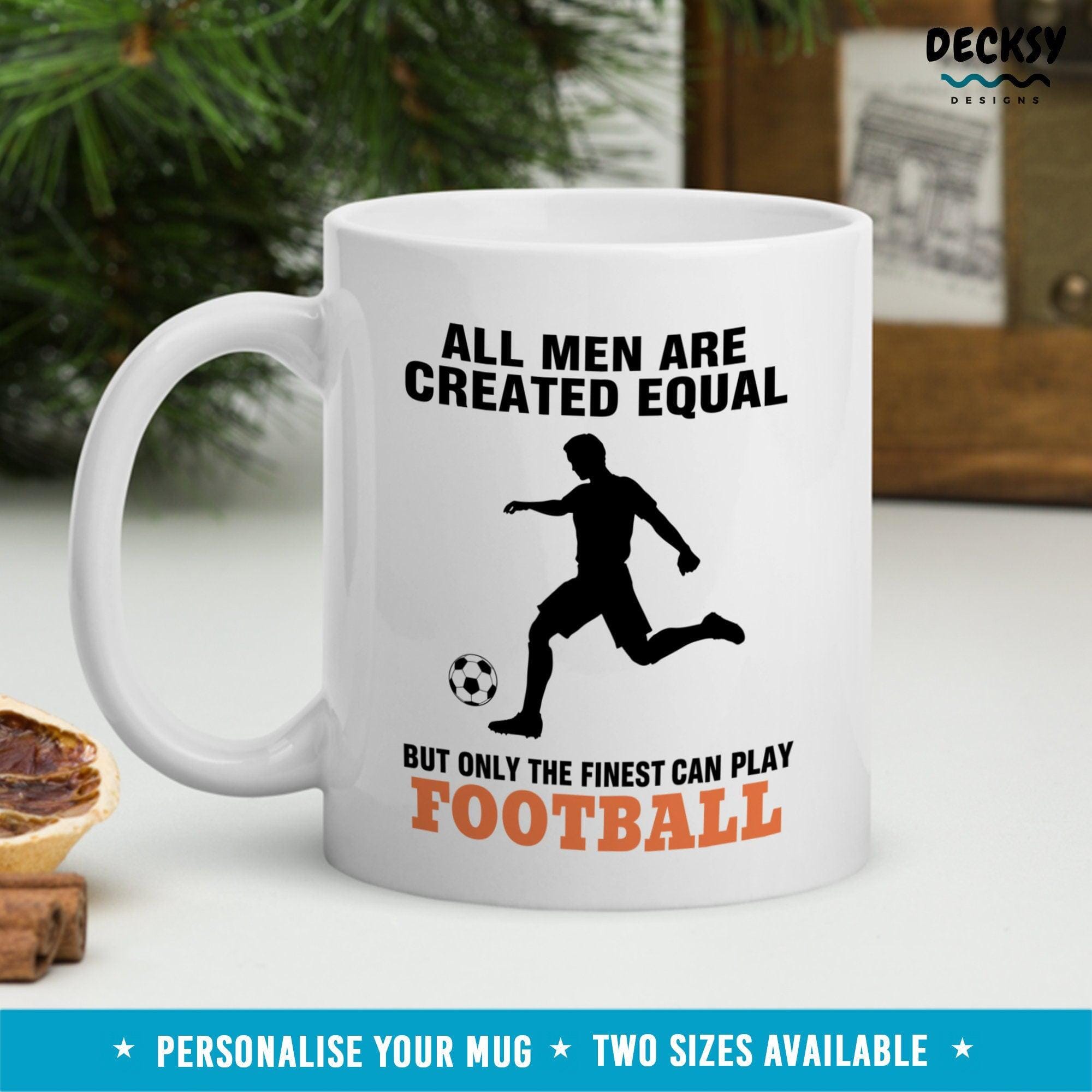 Football Mug, Custom Football Coach Gift For Men-Home & Living:Kitchen & Dining:Drink & Barware:Drinkware:Mugs-DecksyDesigns-White Mug 11 oz-NO PERSONALISATION-DecksyDesigns