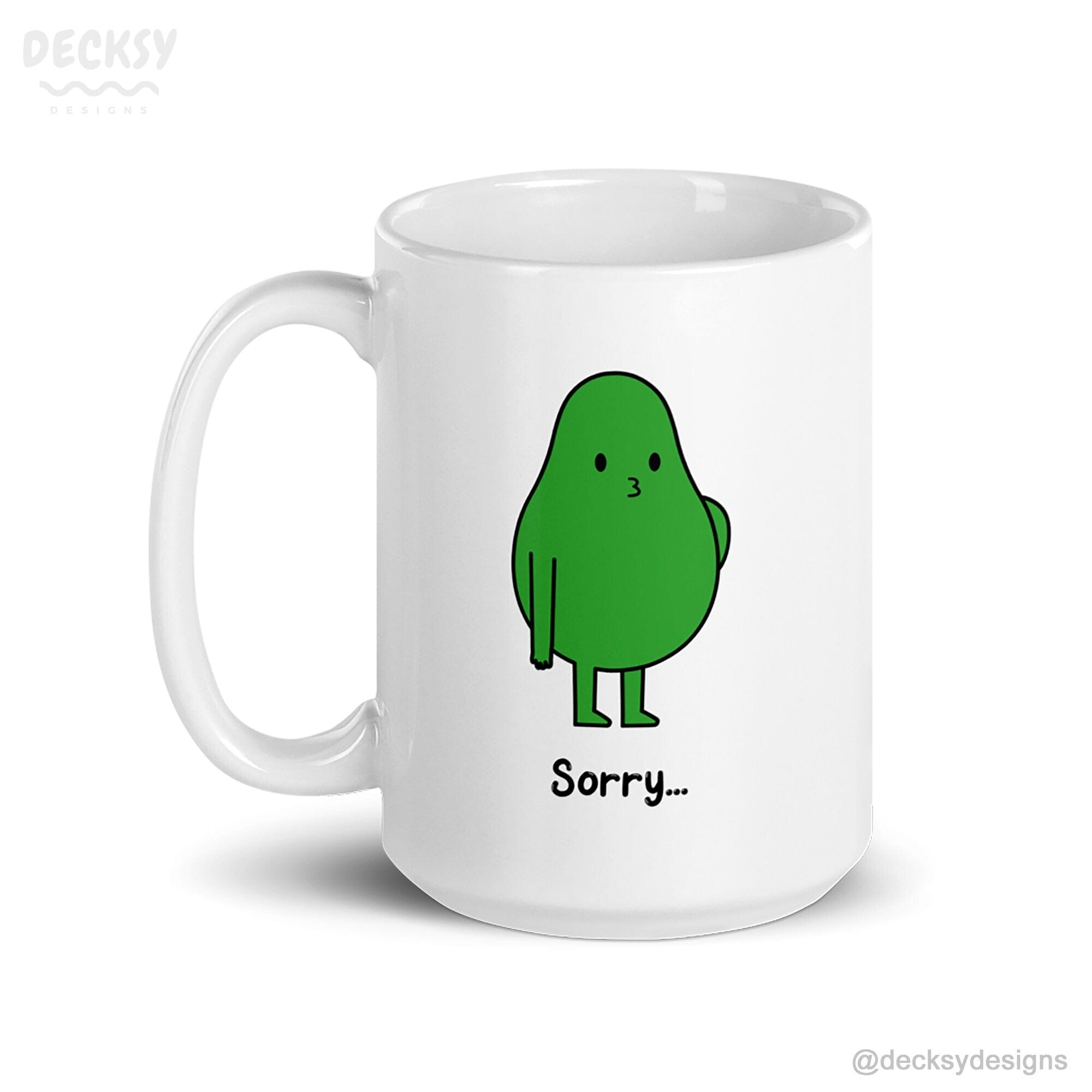 Funny Avocado Mug, Vegan Humour Gift-Home & Living:Kitchen & Dining:Drink & Barware:Drinkware:Mugs-DecksyDesigns-11 Oz-DecksyDesigns