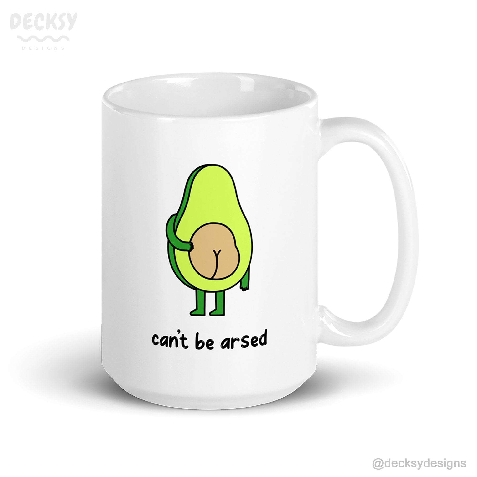 Funny Avocado Mug, Vegan Humour Gift-Home & Living:Kitchen & Dining:Drink & Barware:Drinkware:Mugs-DecksyDesigns-11 Oz-DecksyDesigns