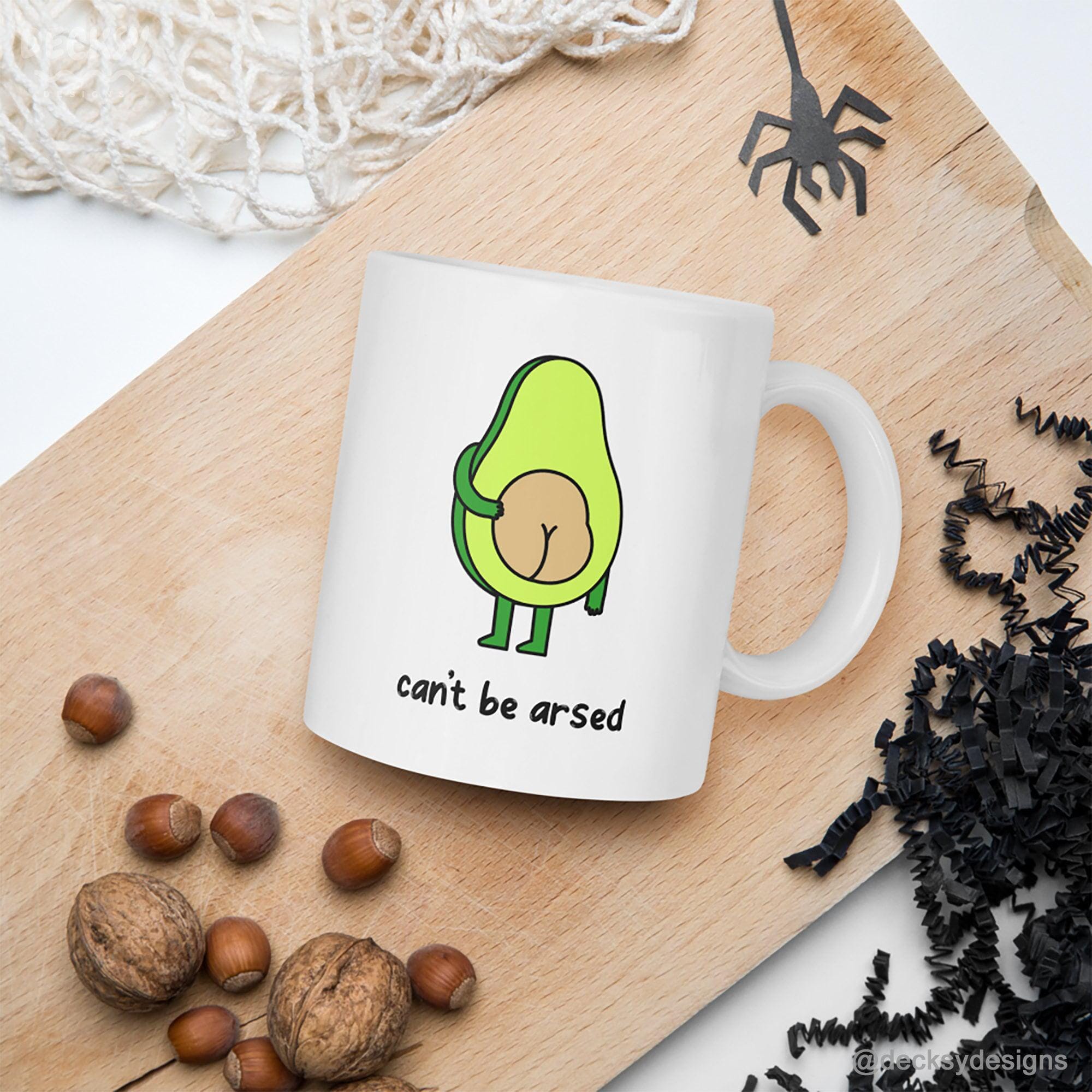 Funny Avocado Mug, Vegan Humour Gift-Home & Living:Kitchen & Dining:Drink & Barware:Drinkware:Mugs-DecksyDesigns-11 Oz-DecksyDesigns