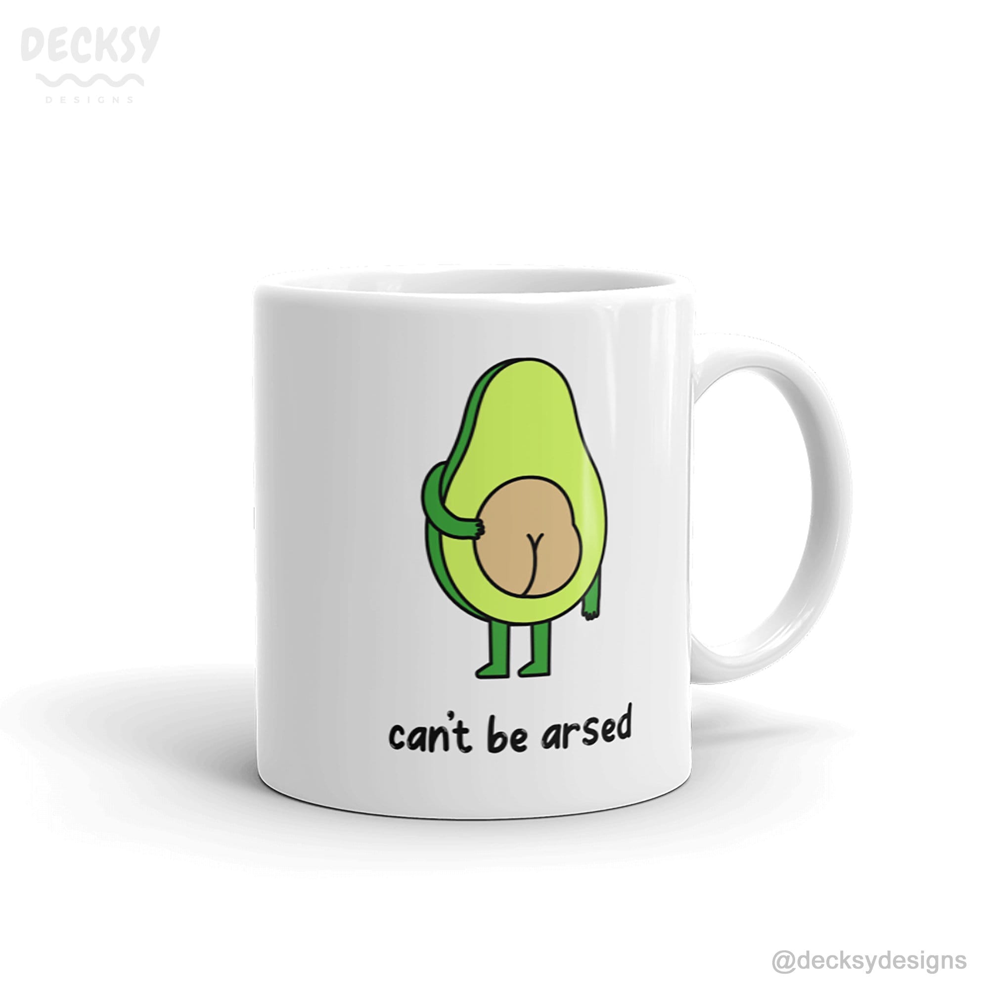 Funny Avocado Mug, Vegan Humour Gift-Home & Living:Kitchen & Dining:Drink & Barware:Drinkware:Mugs-DecksyDesigns-11 Oz-DecksyDesigns