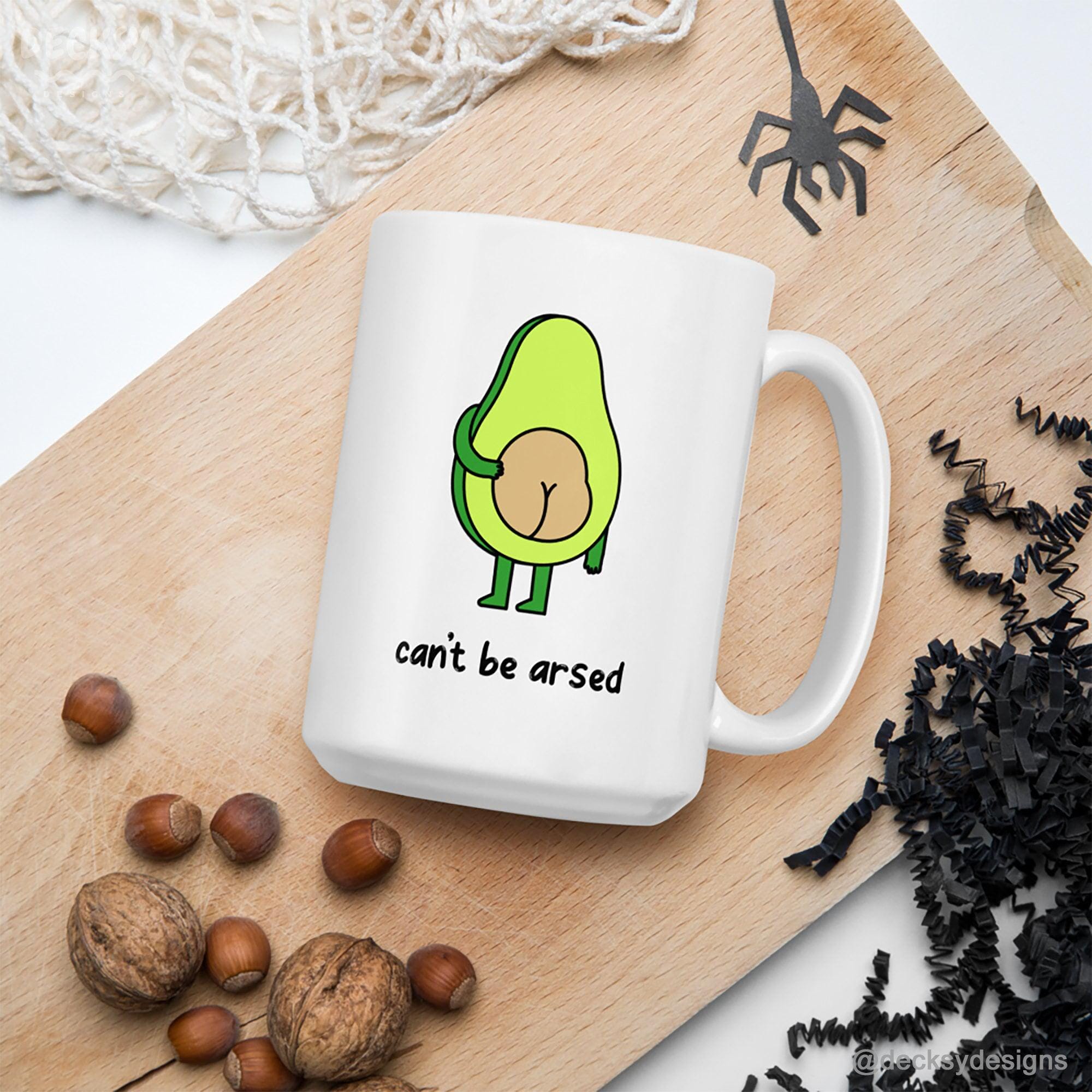 Funny Avocado Mug, Vegan Humour Gift-Home & Living:Kitchen & Dining:Drink & Barware:Drinkware:Mugs-DecksyDesigns-11 Oz-DecksyDesigns