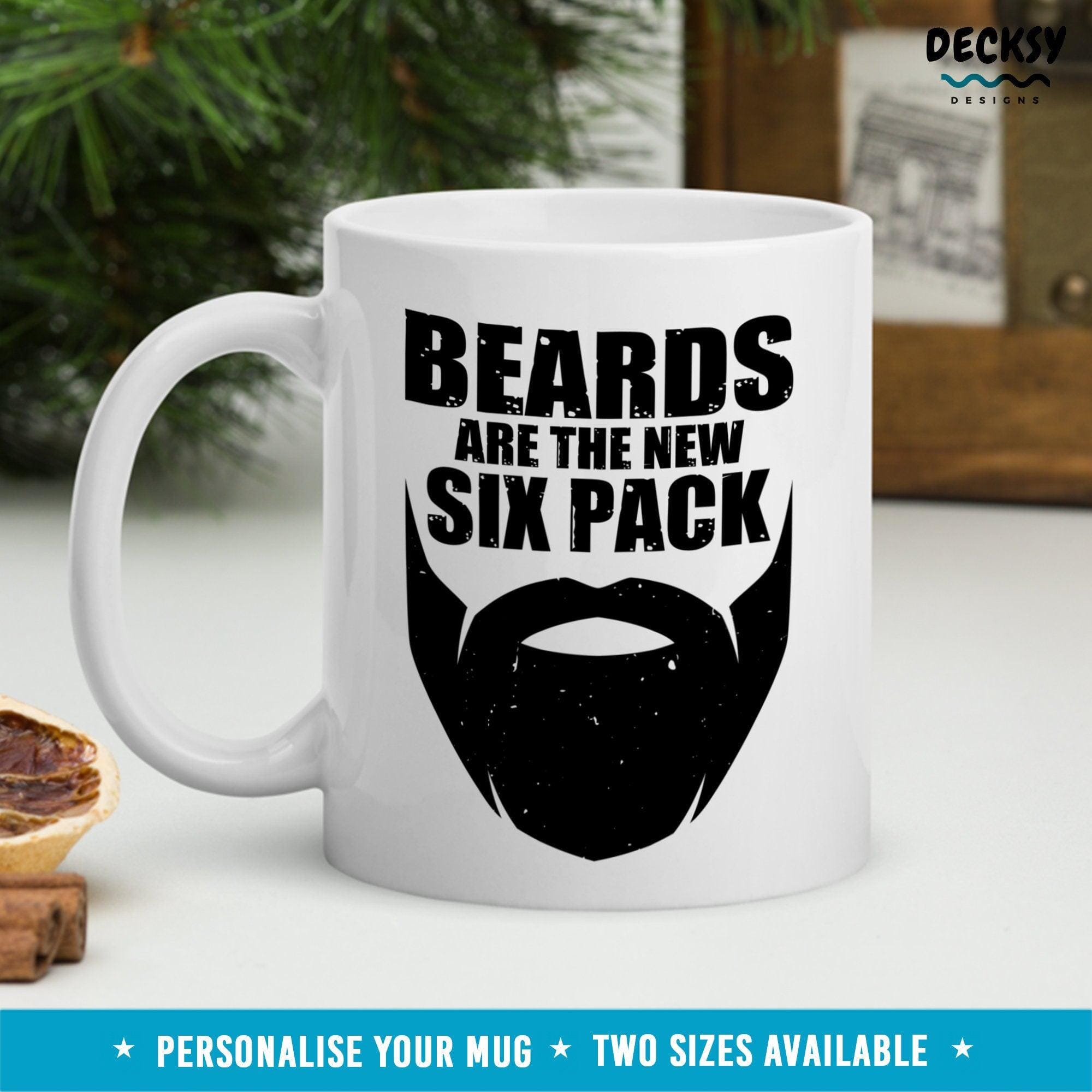 Funny Beard Mug, Beard Coffee Gift-Home & Living:Kitchen & Dining:Drink & Barware:Drinkware:Mugs-DecksyDesigns-11 Oz-NO PERSONALISATION-DecksyDesigns