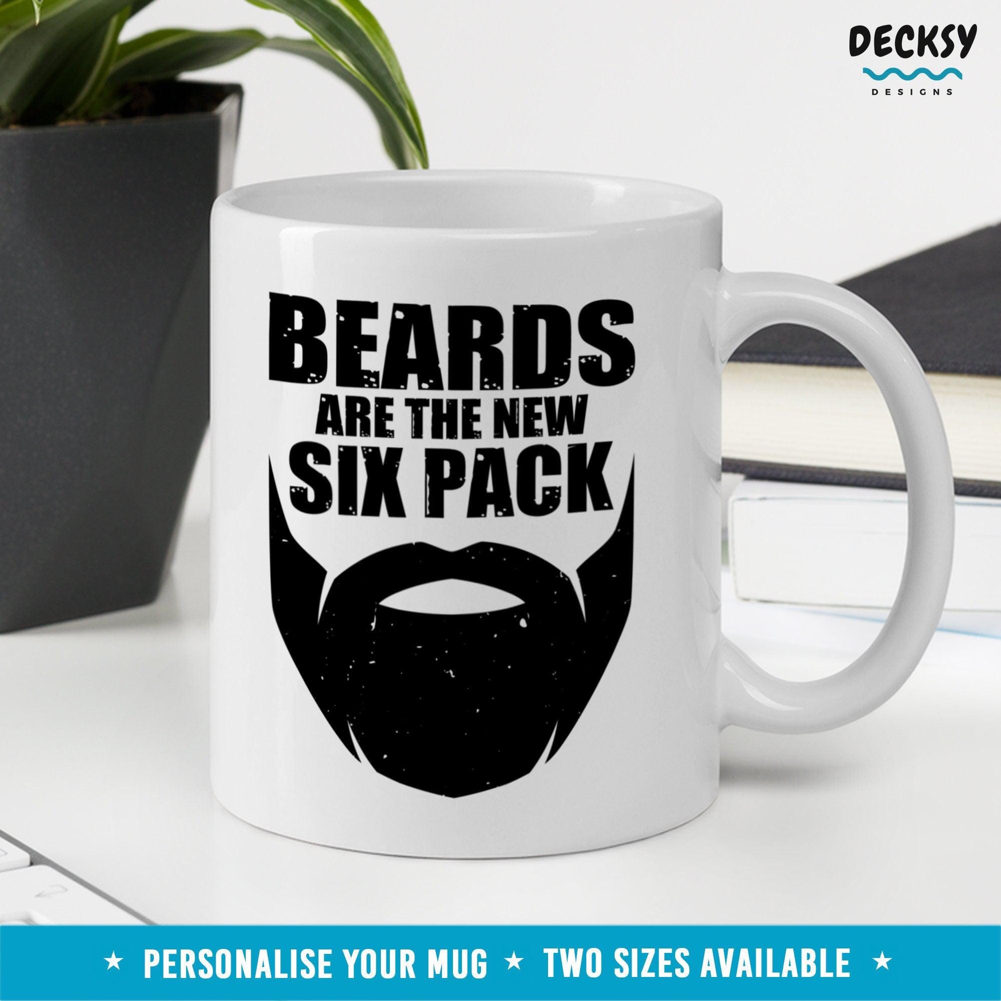 Funny Beard Mug, Beard Coffee Gift-Home & Living:Kitchen & Dining:Drink & Barware:Drinkware:Mugs-DecksyDesigns-11 Oz-NO PERSONALISATION-DecksyDesigns