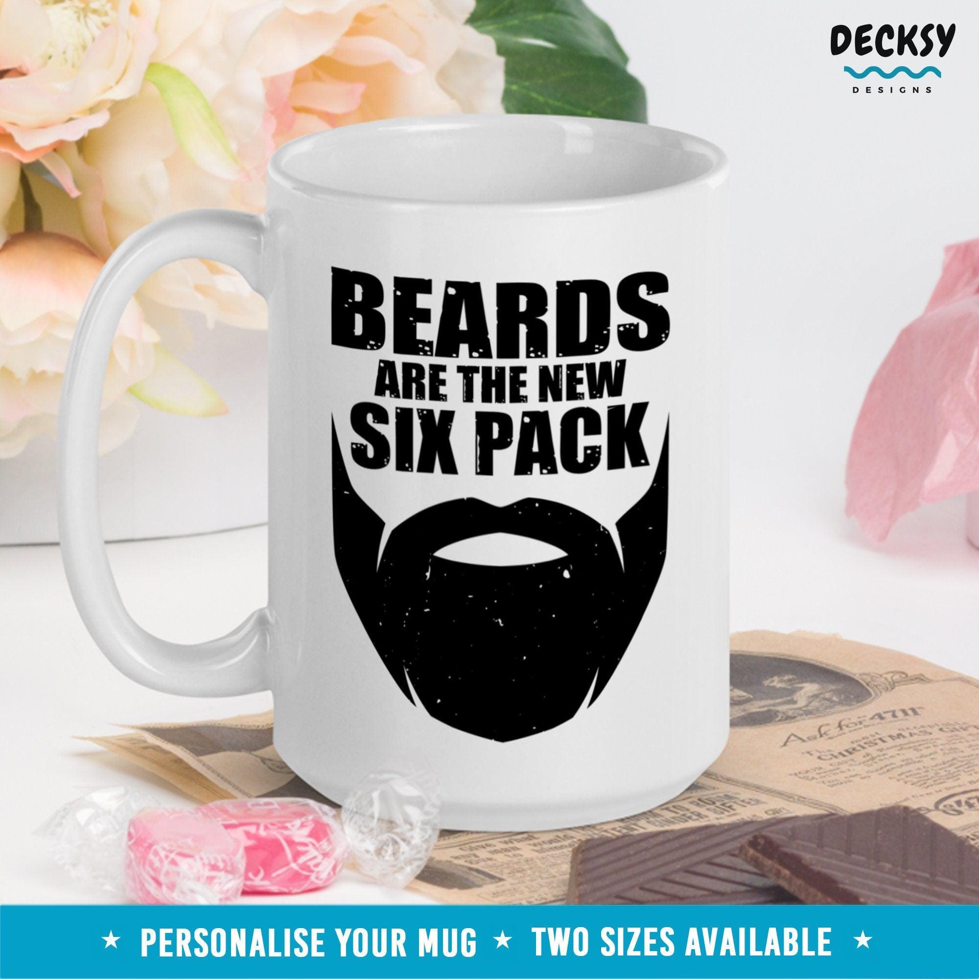 Funny Beard Mug, Beard Coffee Gift-Home & Living:Kitchen & Dining:Drink & Barware:Drinkware:Mugs-DecksyDesigns-11 Oz-NO PERSONALISATION-DecksyDesigns