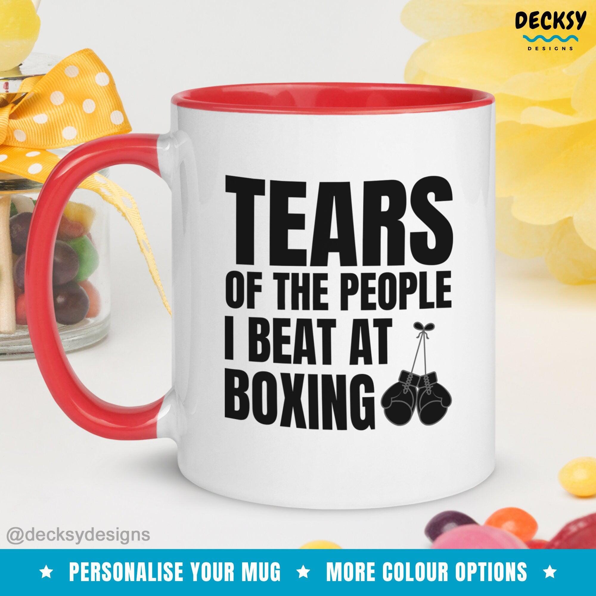 Funny Boxing Mug, Gift For Boxer-Home & Living:Kitchen & Dining:Drink & Barware:Drinkware:Mugs-DecksyDesigns-White Mug 11 oz-NO PERSONALISATION-DecksyDesigns