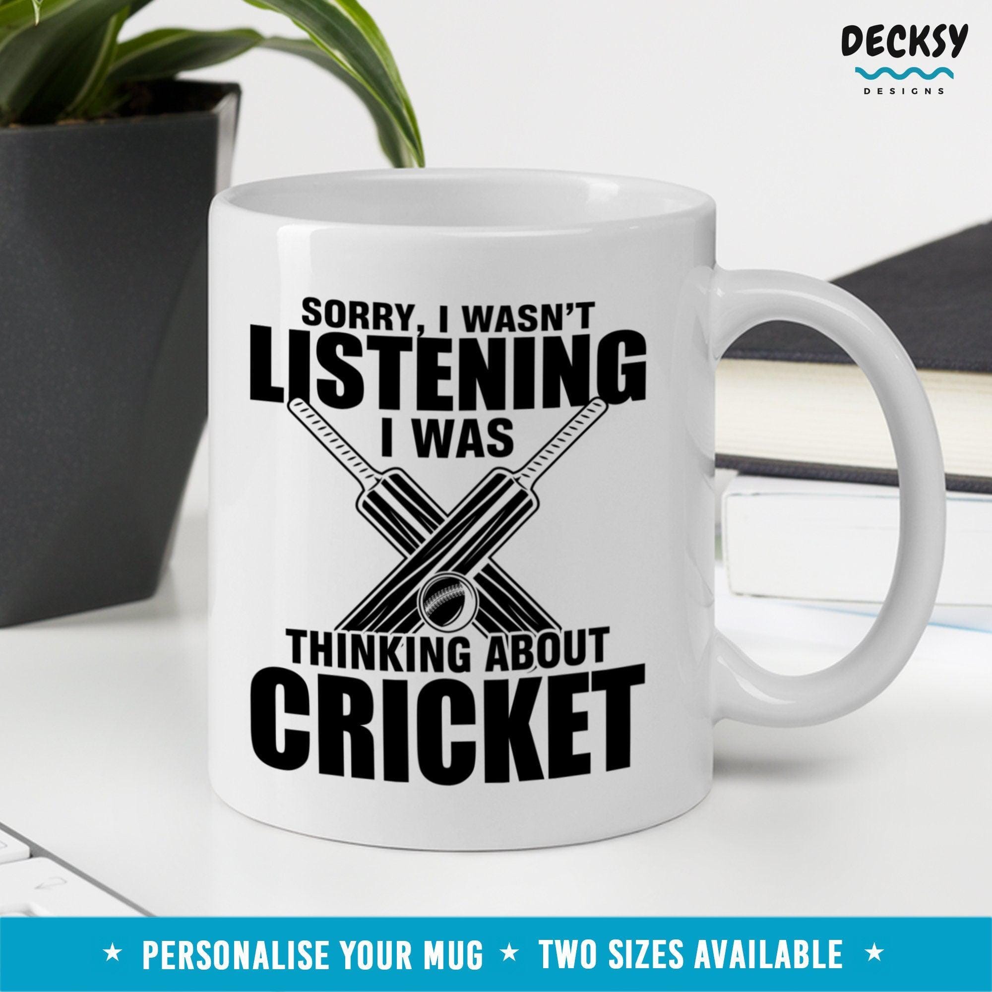 Funny Cricket Mug, Cricket Gift-Home & Living:Kitchen & Dining:Drink & Barware:Drinkware:Mugs-DecksyDesigns-11 Oz-NO PERSONALISATION-DecksyDesigns