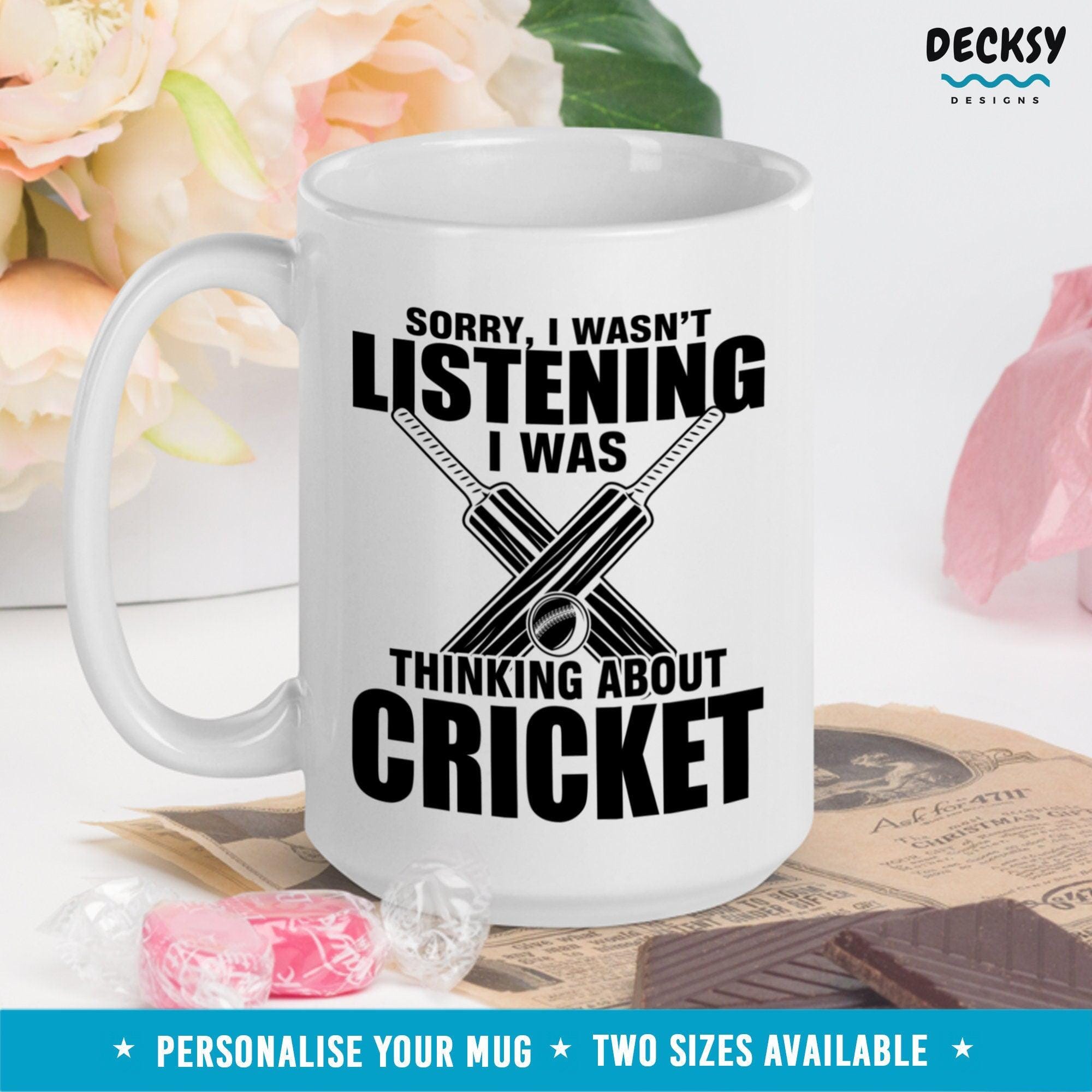 Funny Cricket Mug, Cricket Gift-Home & Living:Kitchen & Dining:Drink & Barware:Drinkware:Mugs-DecksyDesigns-11 Oz-NO PERSONALISATION-DecksyDesigns