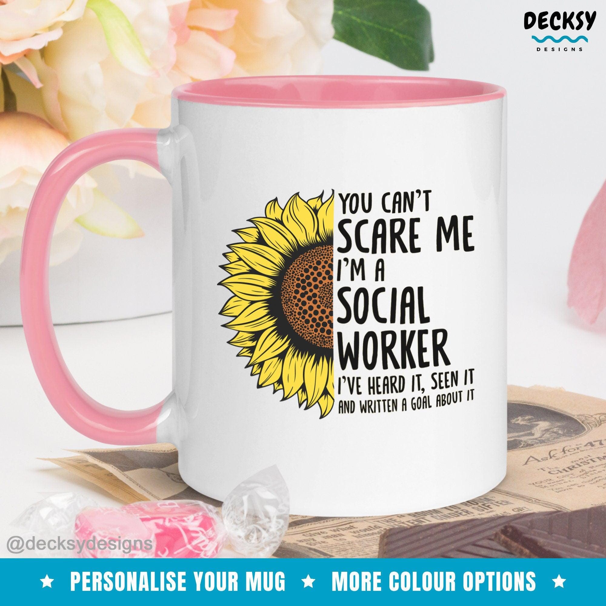 Funny Social Worker Mug, Personalised Social Work Gift-DecksyDesigns-White Mug 11 oz-NO PERSONALISATION-DecksyDesigns