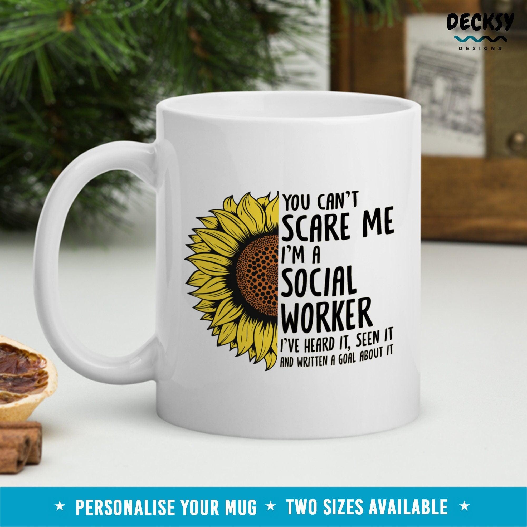 Funny Social Worker Mug, Personalised Social Work Gift-DecksyDesigns-White Mug 11 oz-NO PERSONALISATION-DecksyDesigns