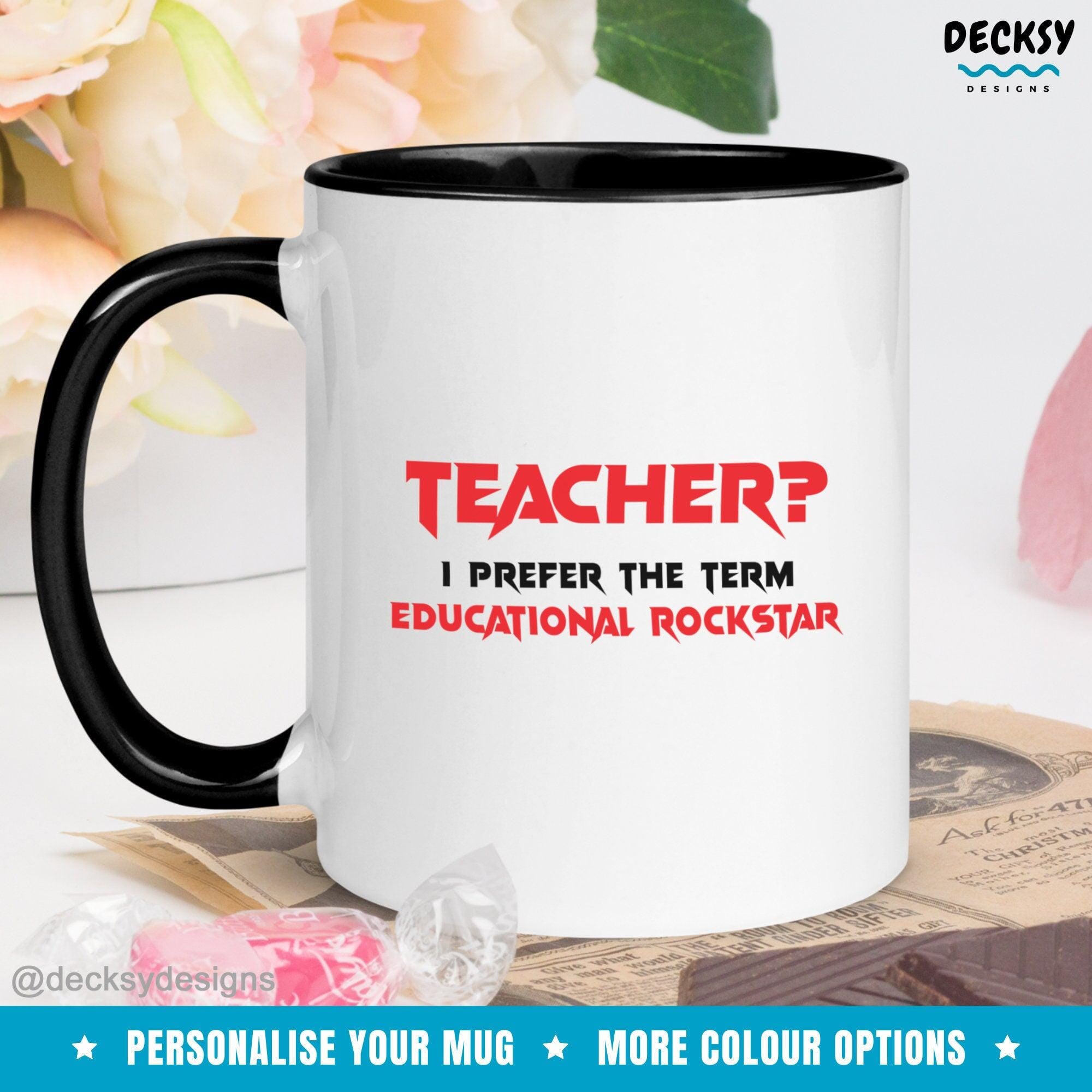 Funny Teacher Mug, Custom Gift For Teacher-Home & Living:Kitchen & Dining:Drink & Barware:Drinkware:Mugs-DecksyDesigns-White Mug 11 oz-NO PERSONALISATION-DecksyDesigns