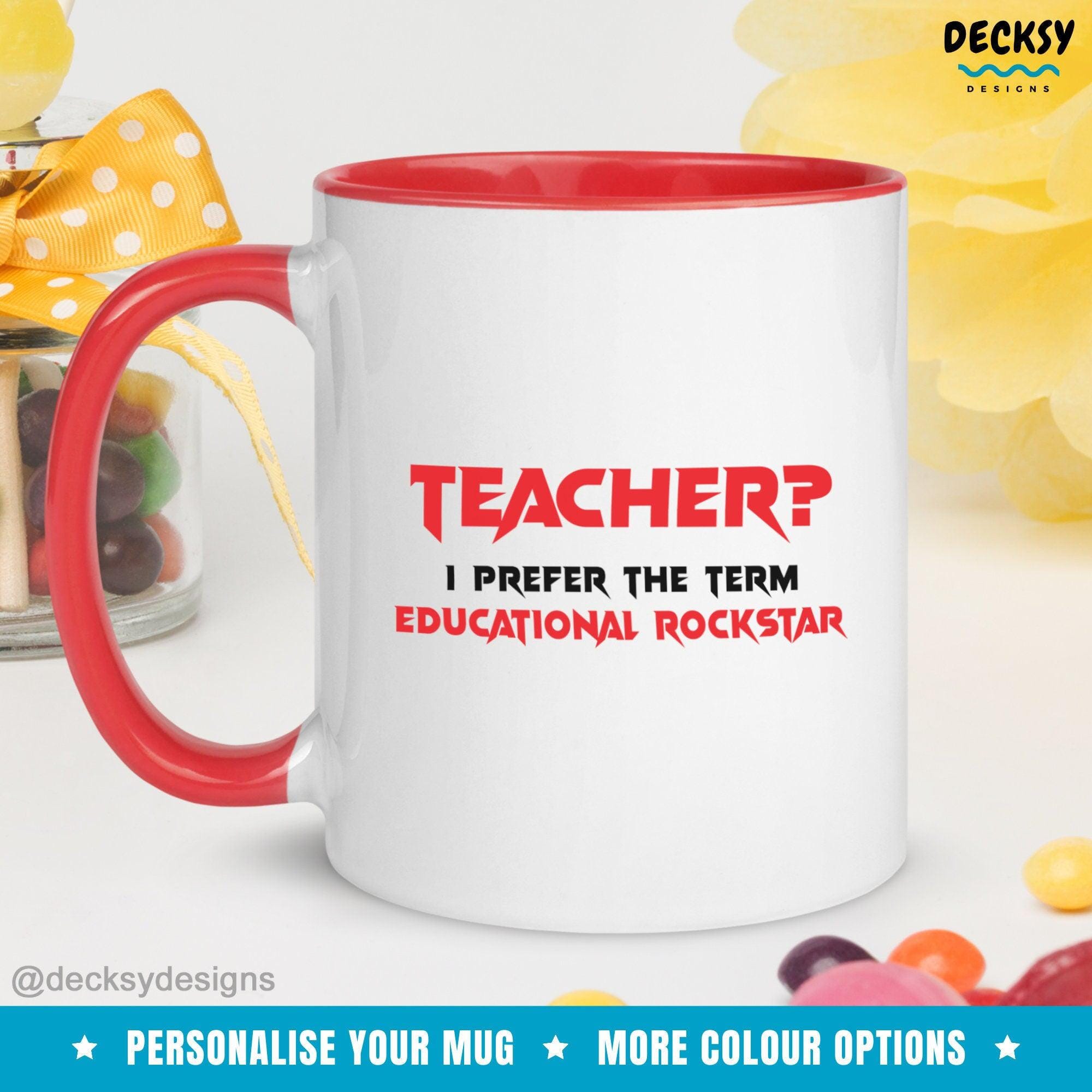 Funny Teacher Mug, Custom Gift For Teacher-Home & Living:Kitchen & Dining:Drink & Barware:Drinkware:Mugs-DecksyDesigns-White Mug 11 oz-NO PERSONALISATION-DecksyDesigns