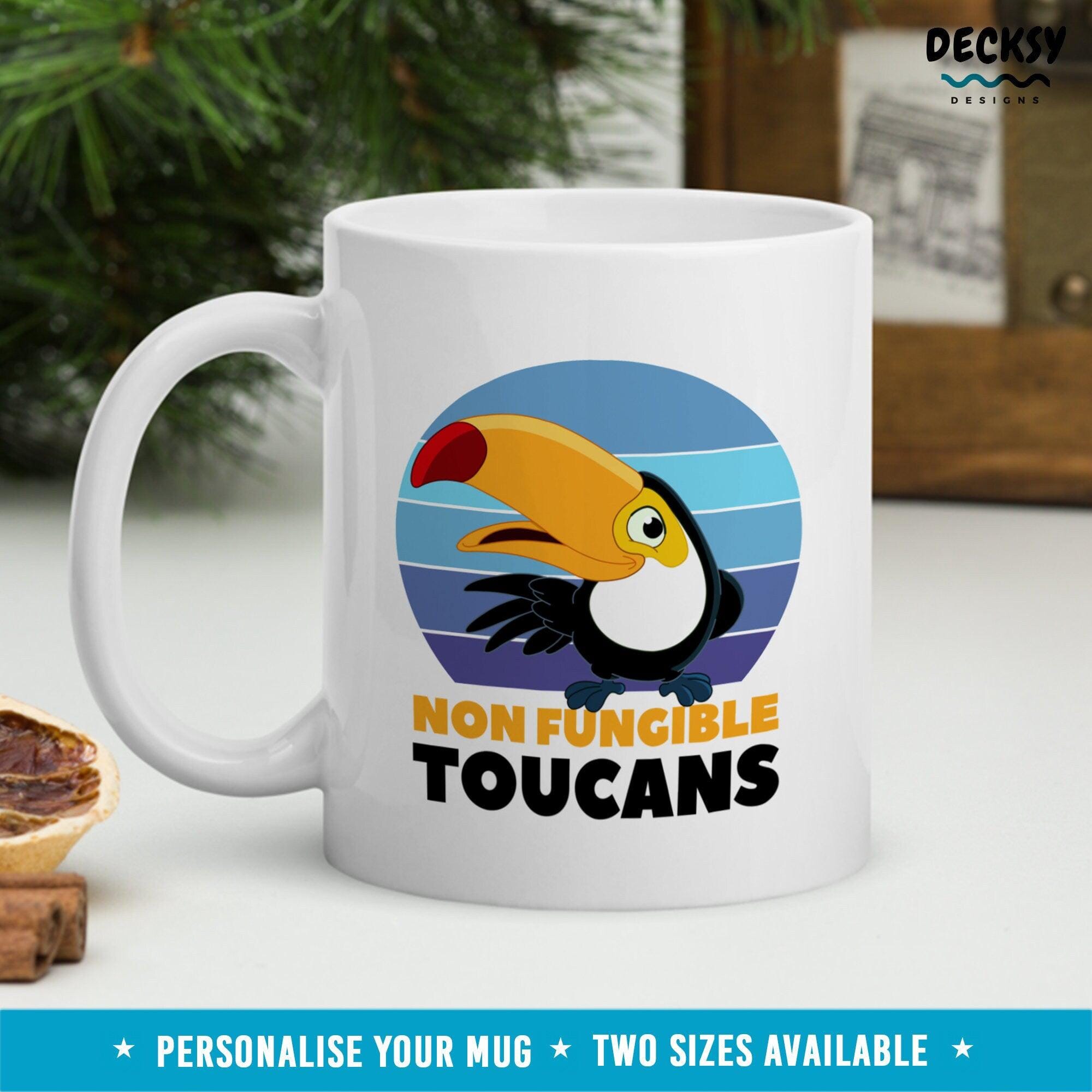 Funny Toucan Mug, Custom Cryptocurrency Gift-Home & Living:Kitchen & Dining:Drink & Barware:Drinkware:Mugs-DecksyDesigns-11 Oz-NO PERSONALISATION-DecksyDesigns