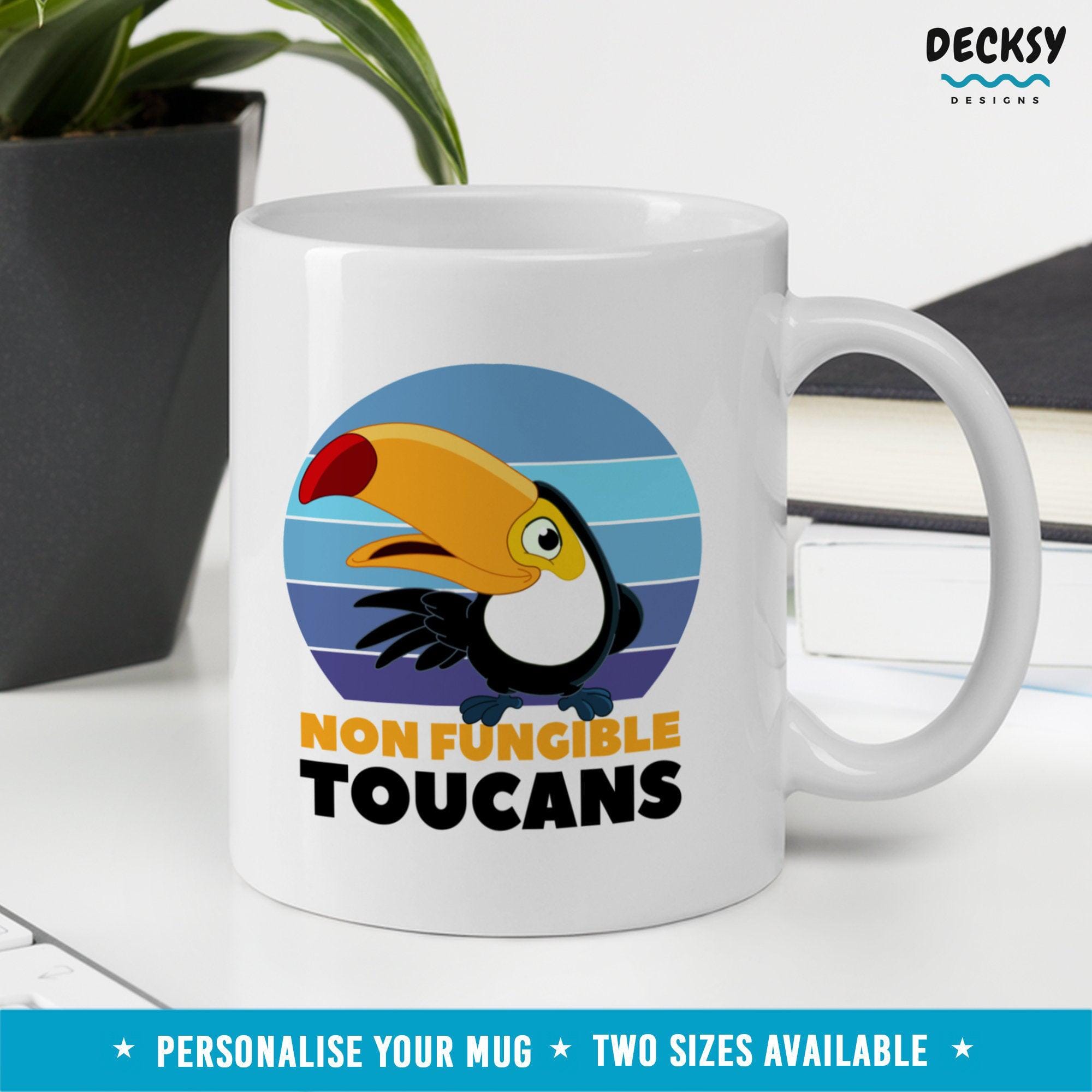 Funny Toucan Mug, Custom Cryptocurrency Gift-Home & Living:Kitchen & Dining:Drink & Barware:Drinkware:Mugs-DecksyDesigns-11 Oz-NO PERSONALISATION-DecksyDesigns