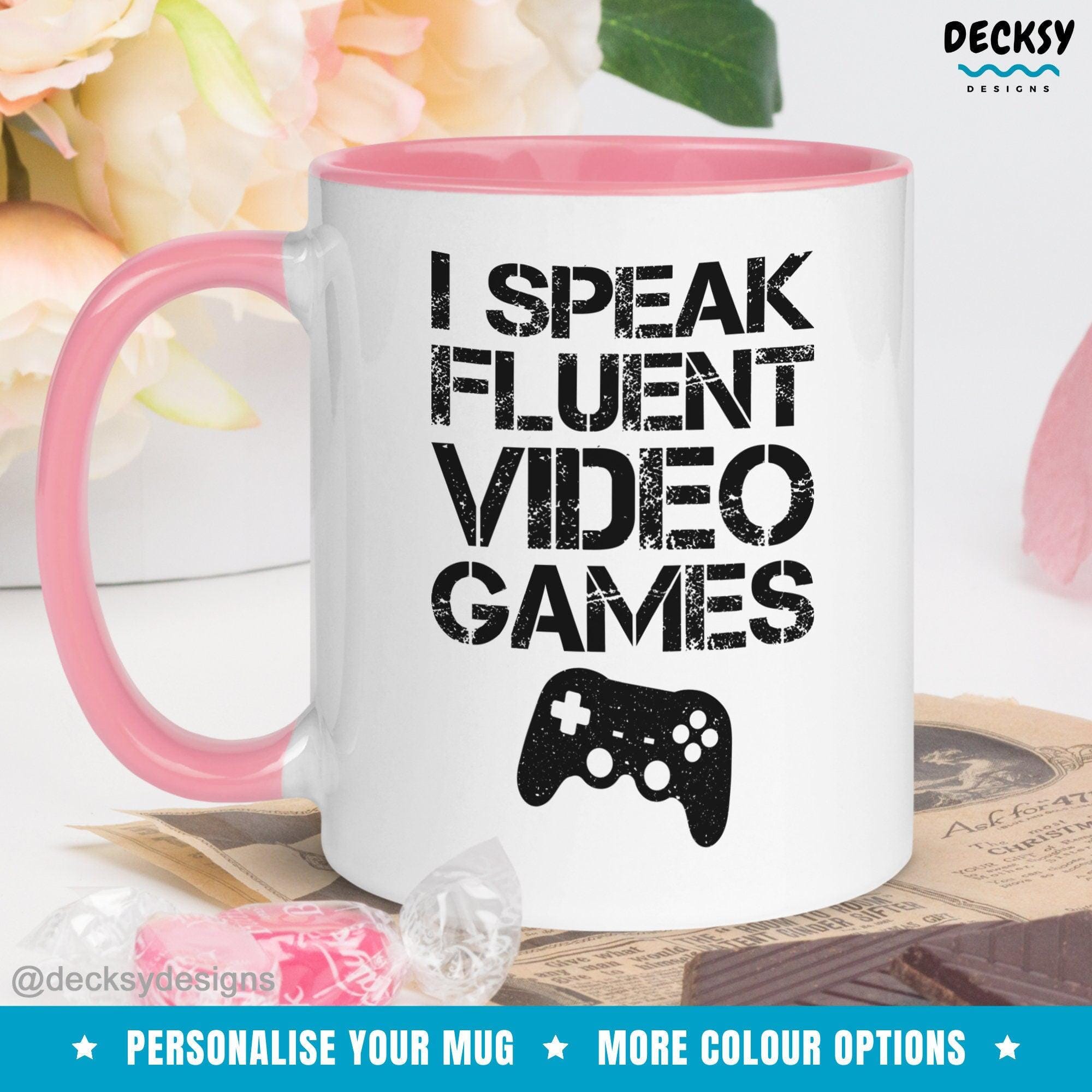 Gamer Mug, Video Games Gift-Home & Living:Kitchen & Dining:Drink & Barware:Drinkware:Mugs-DecksyDesigns-White Mug 11 oz-NO PERSONALISATION-DecksyDesigns