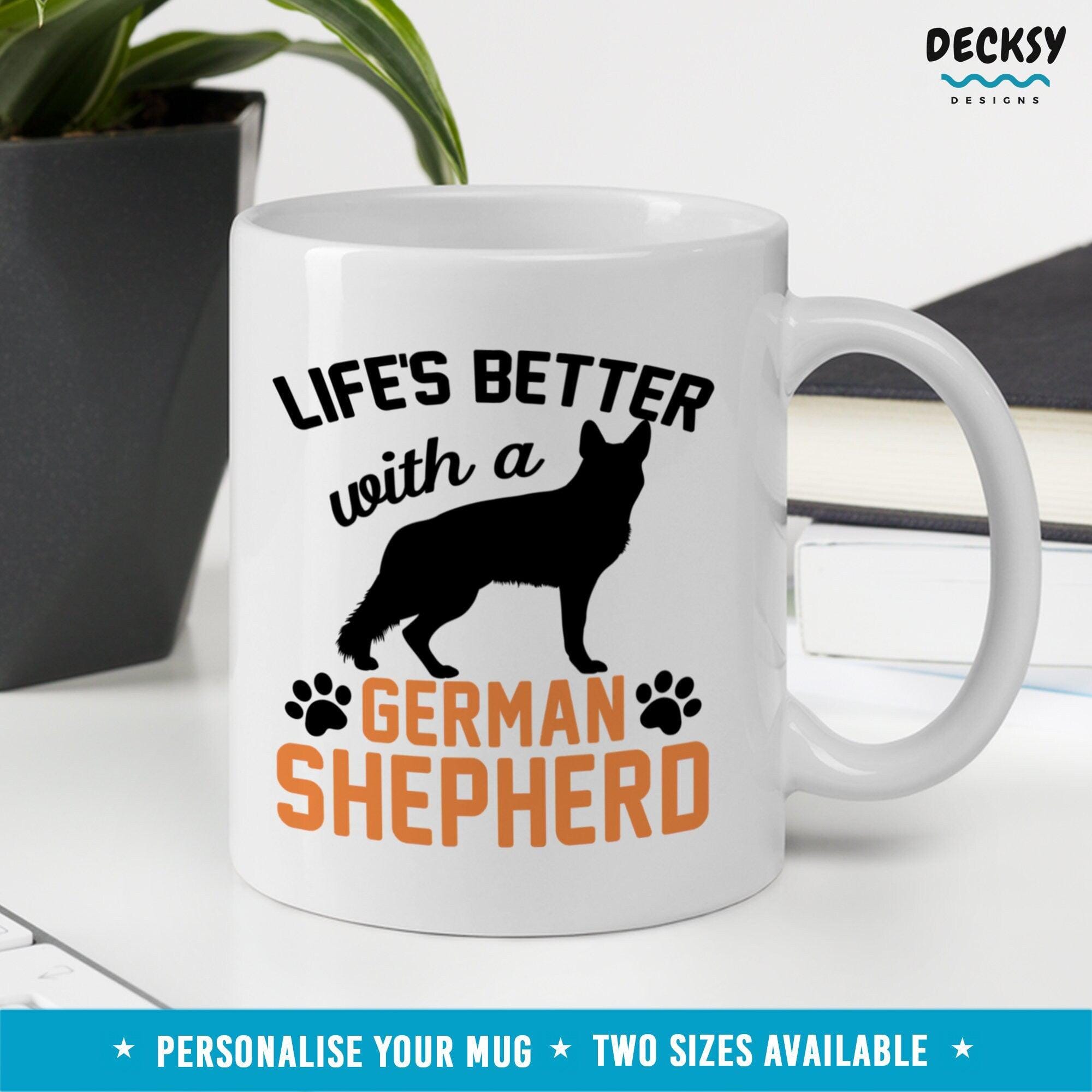 German Shepherd Mug, Dog Lover Gift-Home & Living:Kitchen & Dining:Drink & Barware:Drinkware:Mugs-DecksyDesigns-11 Oz-NO PERSONALISATION-DecksyDesigns