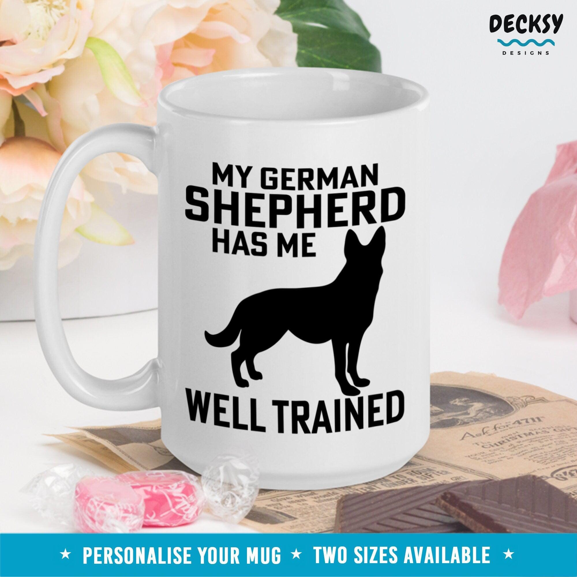 German Shepherd Mug, Dog Lover Gift-Home & Living:Kitchen & Dining:Drink & Barware:Drinkware:Mugs-DecksyDesigns-11 Oz-NO PERSONALISATION-DecksyDesigns