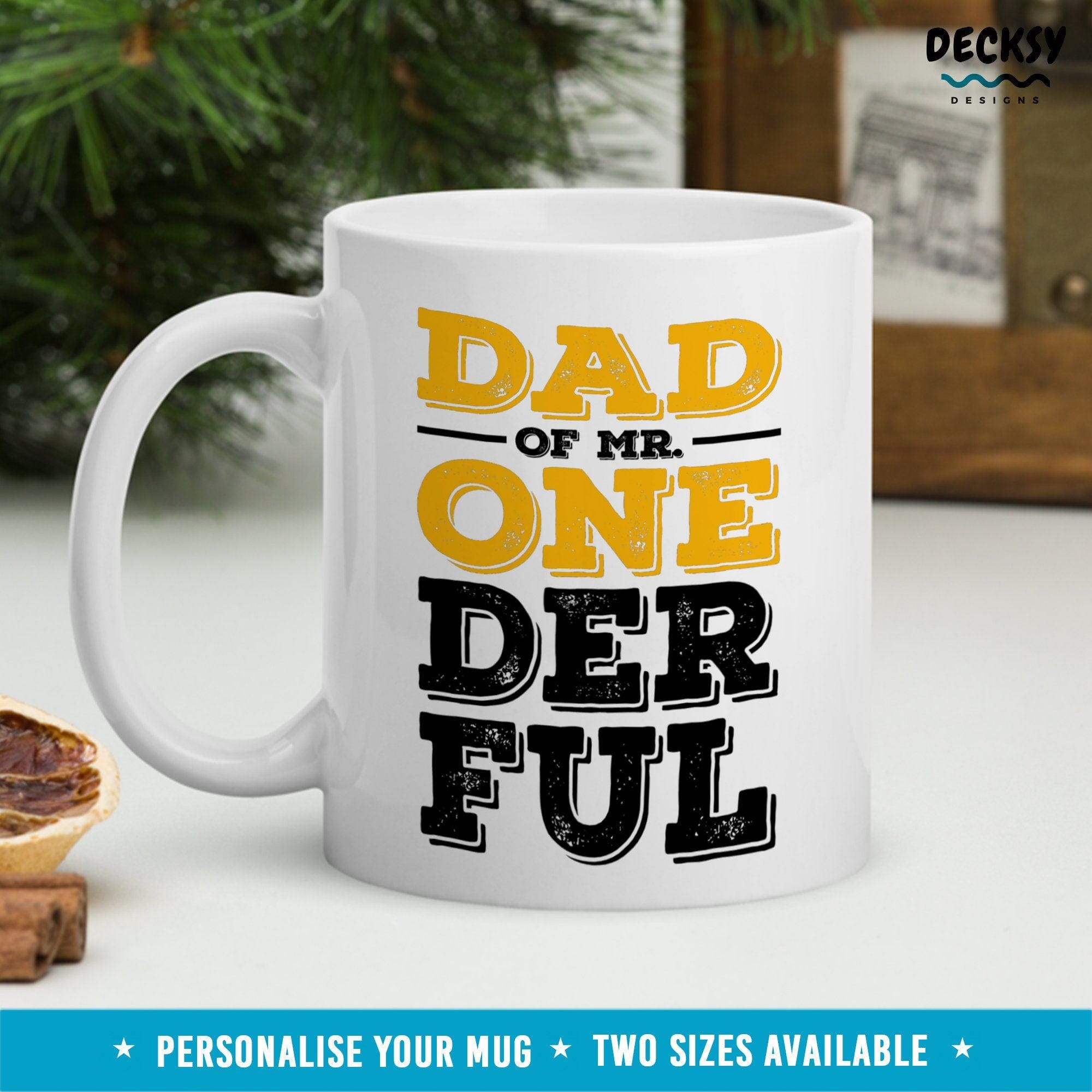 Gift For New Dad, Custom New Father Novelty Mug-Home & Living:Kitchen & Dining:Drink & Barware:Drinkware:Mugs-DecksyDesigns-White Mug 11 oz-NO PERSONALISATION-DecksyDesigns