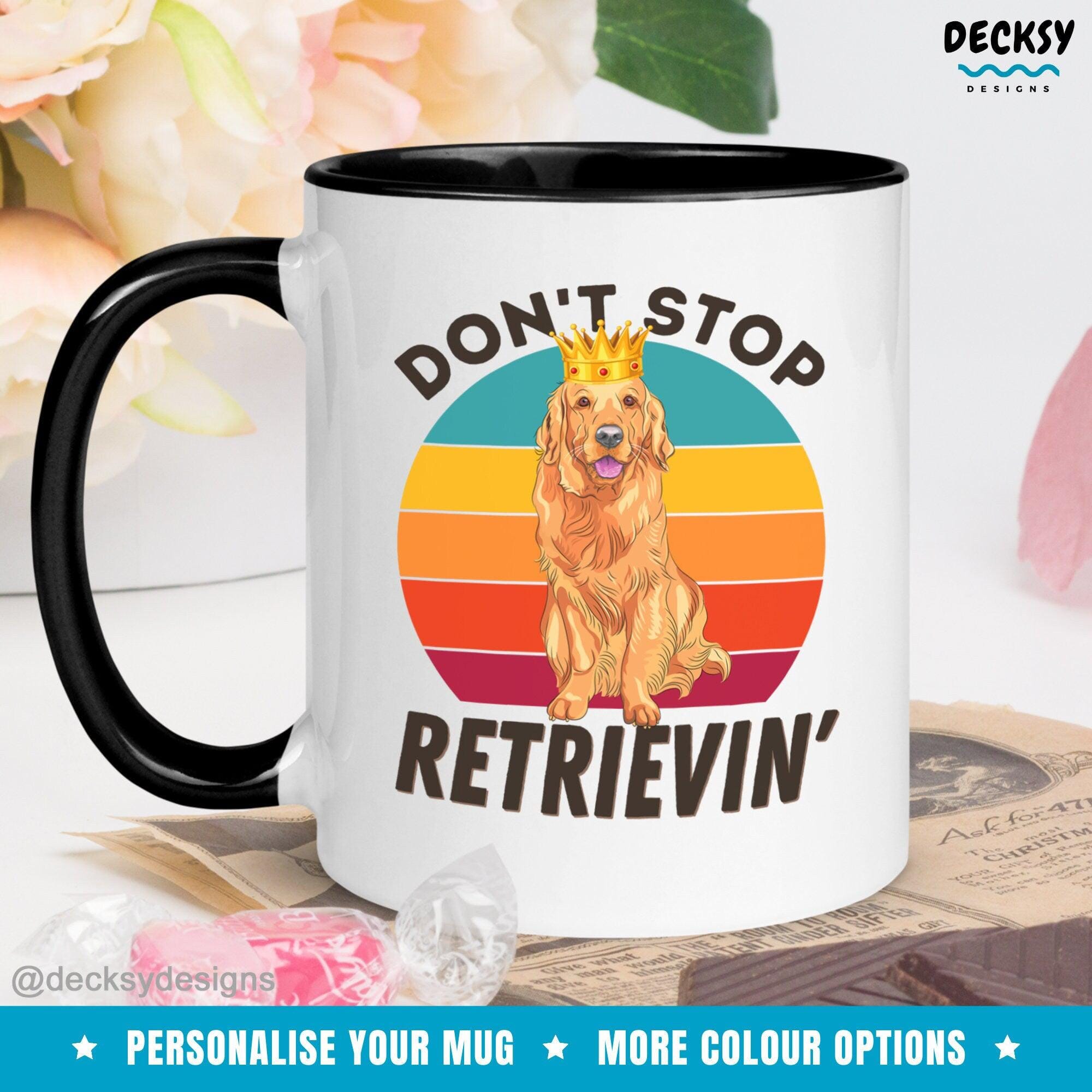 Golden Retriever Mug, Gift for Golden Retriever Parent-Home & Living:Kitchen & Dining:Drink & Barware:Drinkware:Mugs-DecksyDesigns-White Mug 11 oz-NO PERSONALISATION-DecksyDesigns