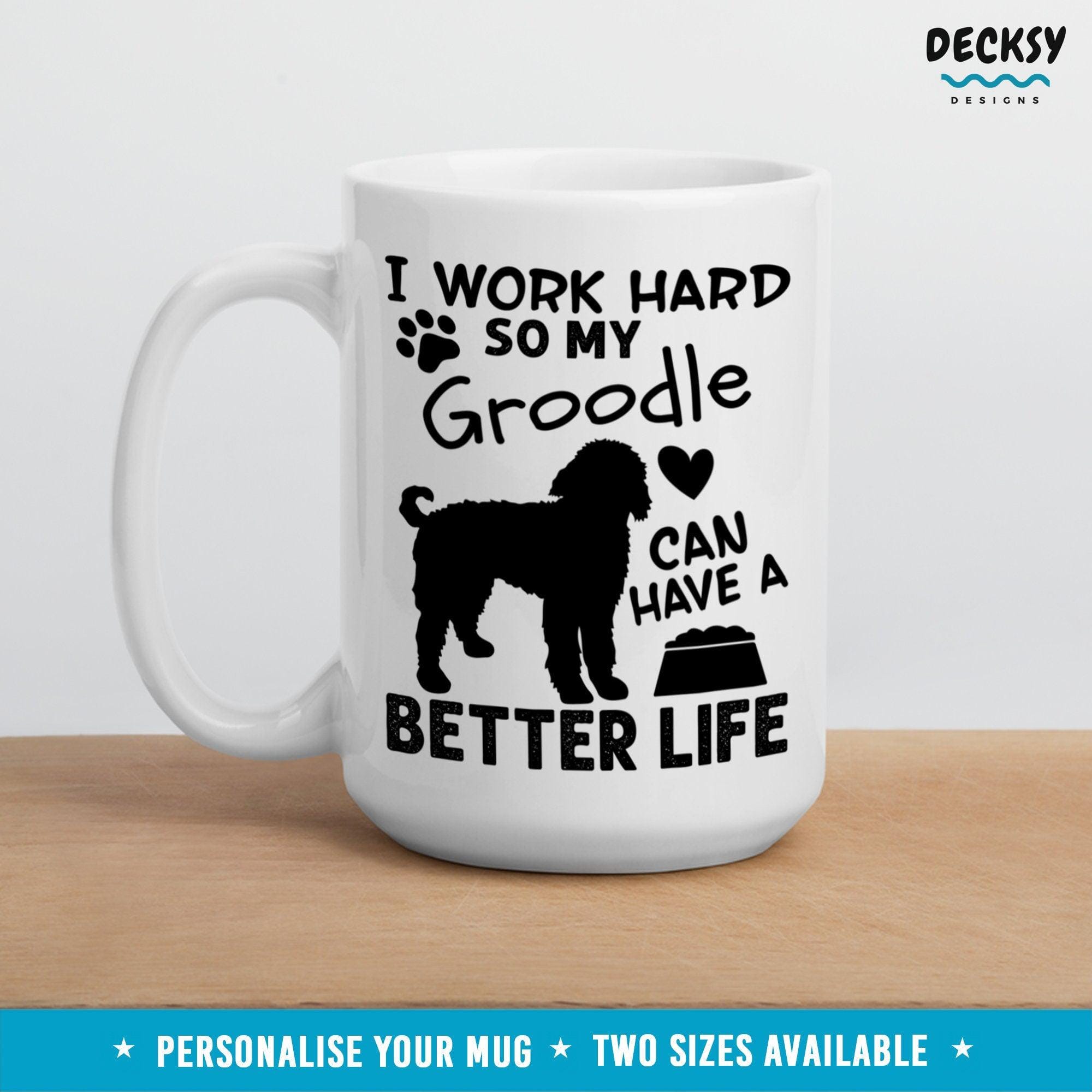 Groodle Gift, Custom Dog Mug-Home & Living:Kitchen & Dining:Drink & Barware:Drinkware:Mugs-DecksyDesigns-11 Oz-NO PERSONALISATION-DecksyDesigns