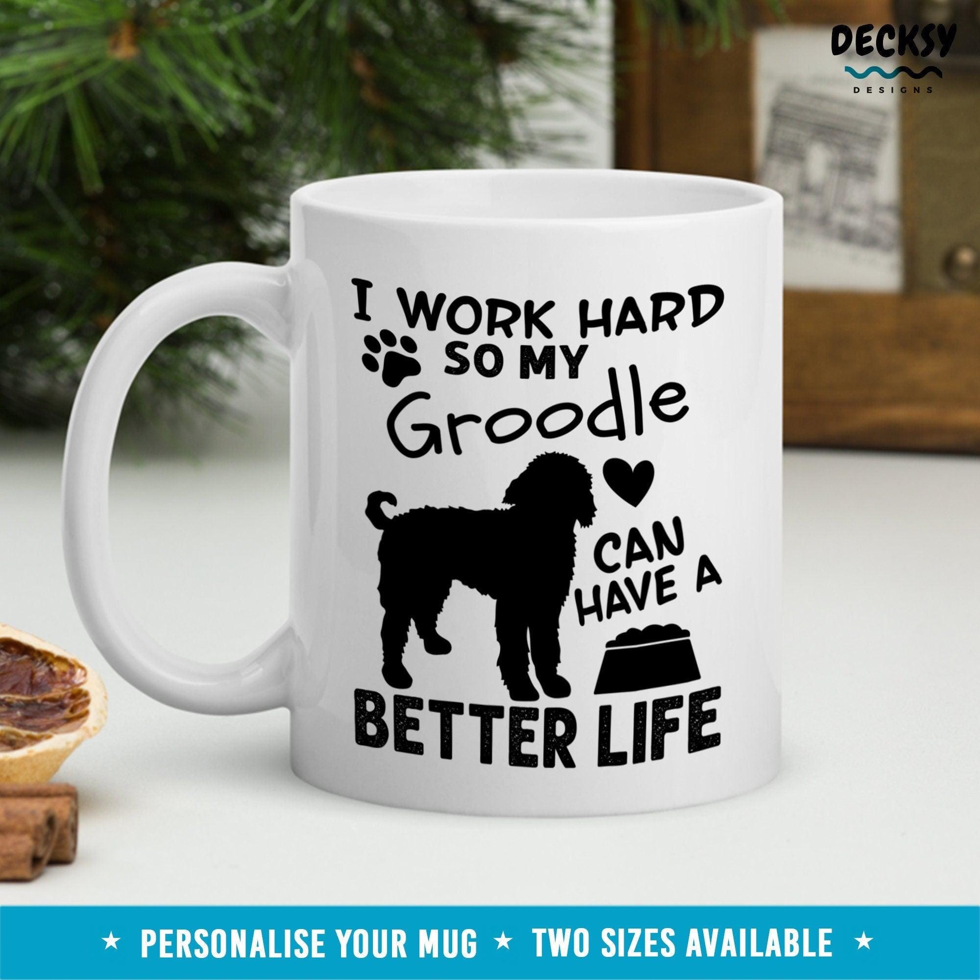 Groodle Gift, Custom Dog Mug-Home & Living:Kitchen & Dining:Drink & Barware:Drinkware:Mugs-DecksyDesigns-11 Oz-NO PERSONALISATION-DecksyDesigns