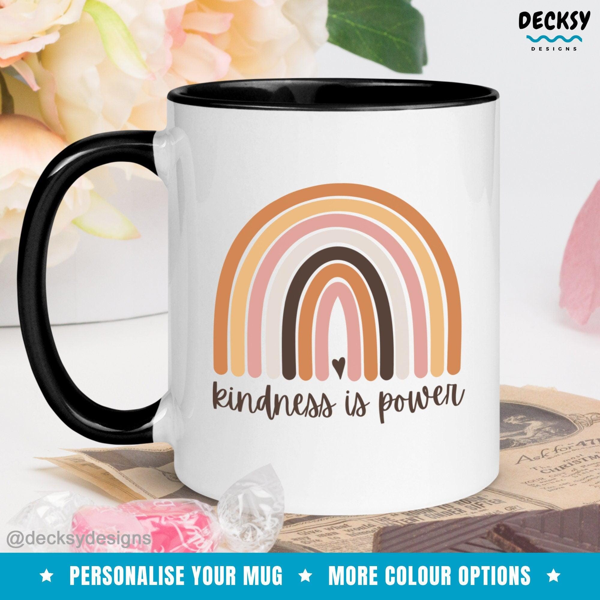 Kindness Quote Mug, Inspirational Gift-Home & Living:Kitchen & Dining:Drink & Barware:Drinkware:Mugs-DecksyDesigns-White Mug 11 oz-NO PERSONALISATION-DecksyDesigns