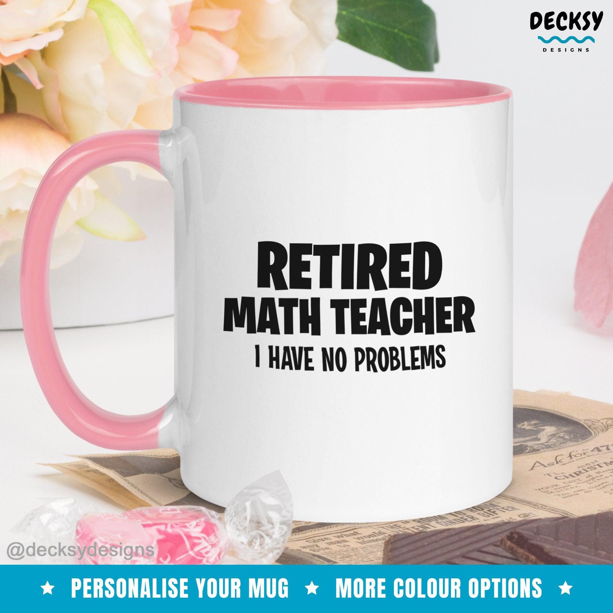 Math Teacher Retired Mug, Gift For Retirement-Home & Living:Kitchen & Dining:Drink & Barware:Drinkware:Mugs-DecksyDesigns-White Mug 11 oz-NO PERSONALISATION-DecksyDesigns