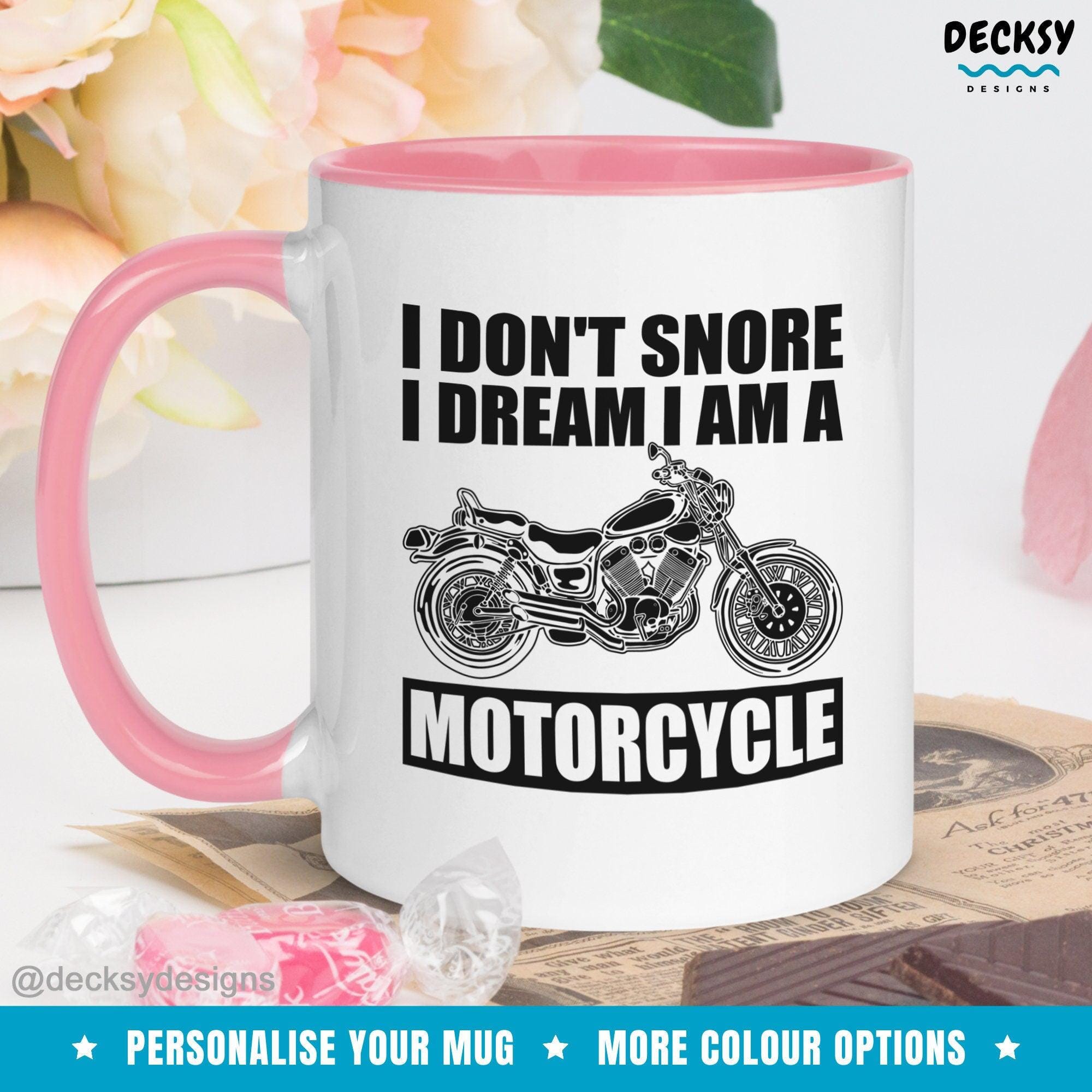 Motorcycle Lover Mug, Funny Gift For Husband-Home & Living:Kitchen & Dining:Drink & Barware:Drinkware:Mugs-DecksyDesigns-White Mug 11 oz-NO PERSONALISATION-DecksyDesigns