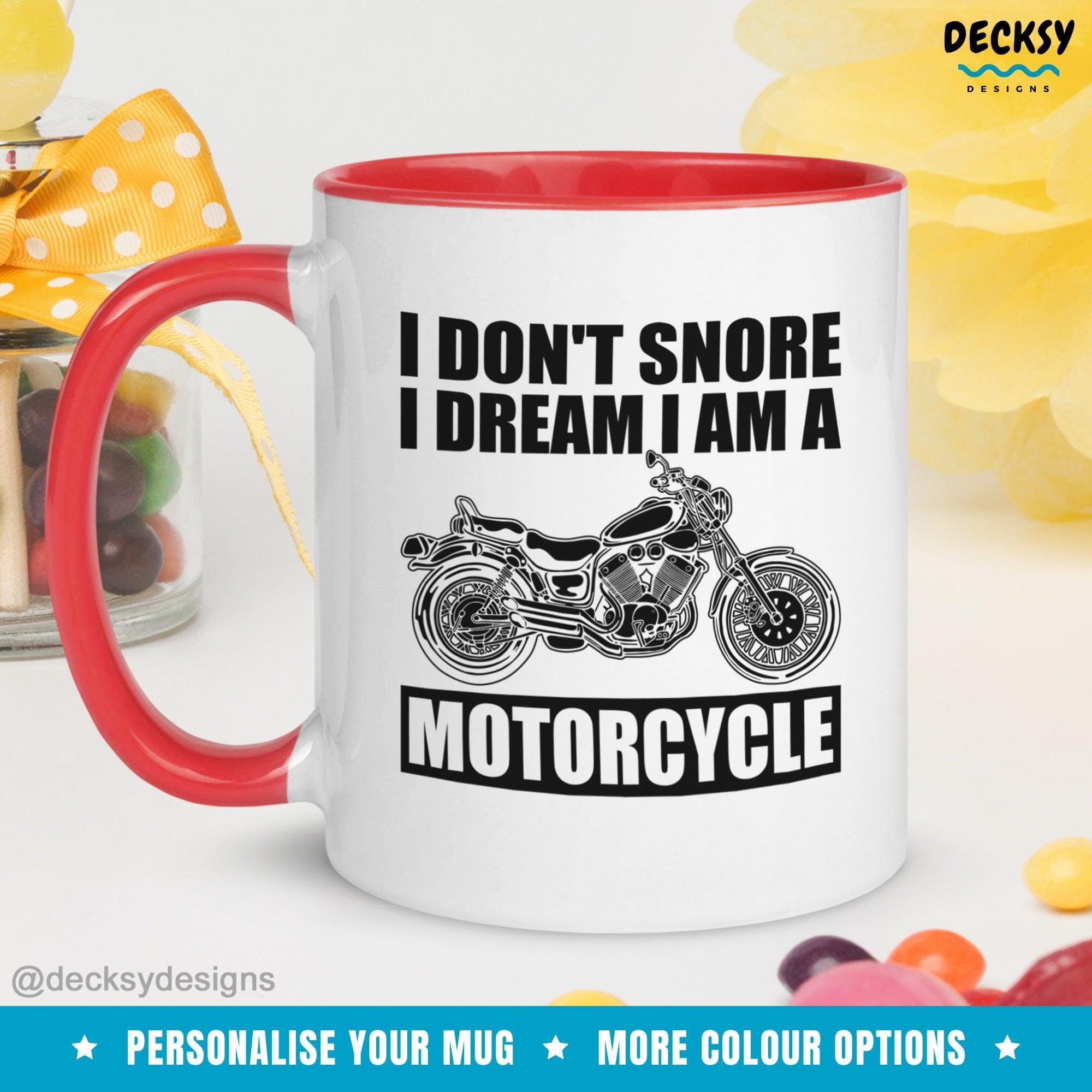 Motorcycle Lover Mug, Funny Gift For Husband-Home & Living:Kitchen & Dining:Drink & Barware:Drinkware:Mugs-DecksyDesigns-White Mug 11 oz-NO PERSONALISATION-DecksyDesigns