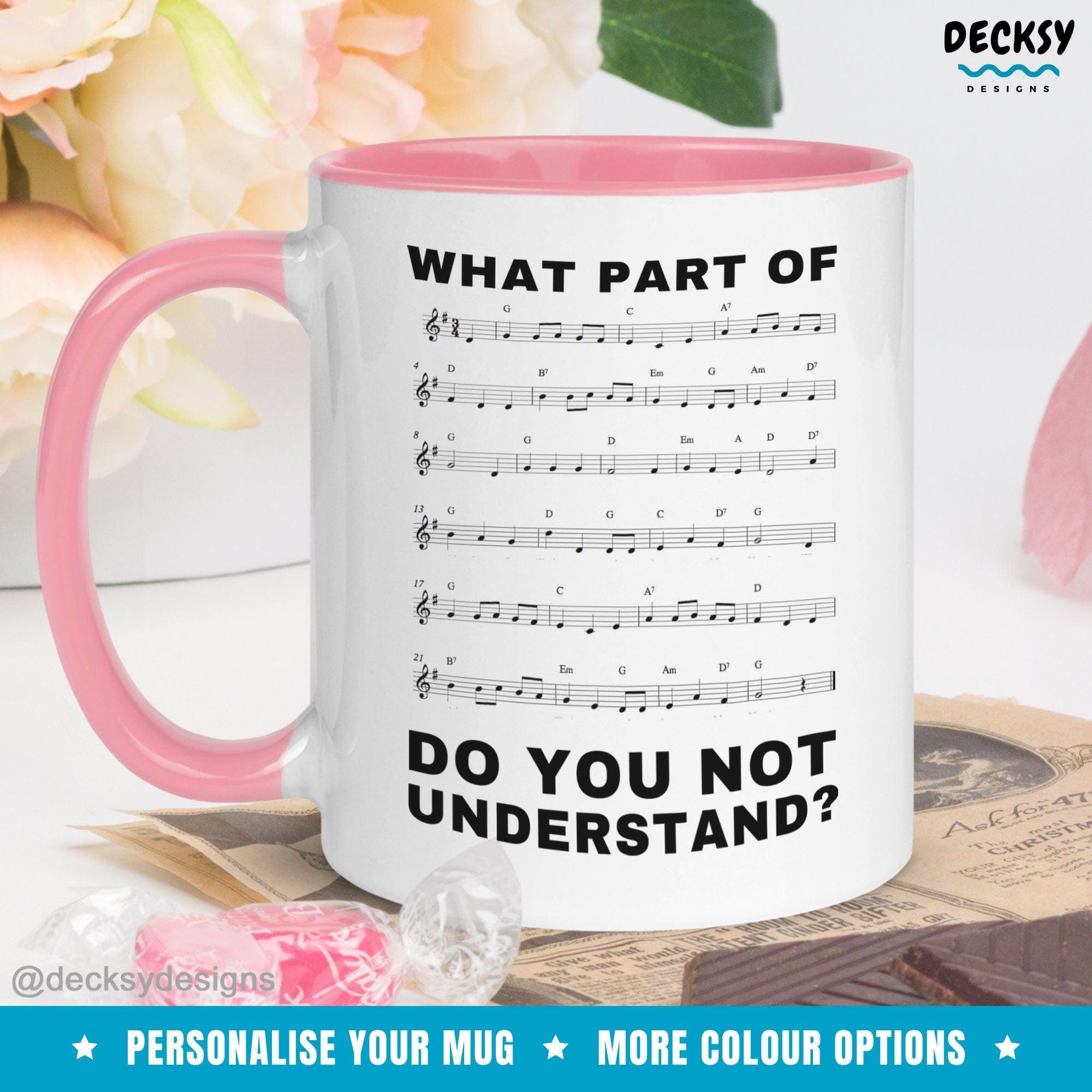 Music Teacher Gift, Piano Player Mug-Home & Living:Kitchen & Dining:Drink & Barware:Drinkware:Mugs-DecksyDesigns-White Mug 11 oz-NO PERSONALISATION-DecksyDesigns