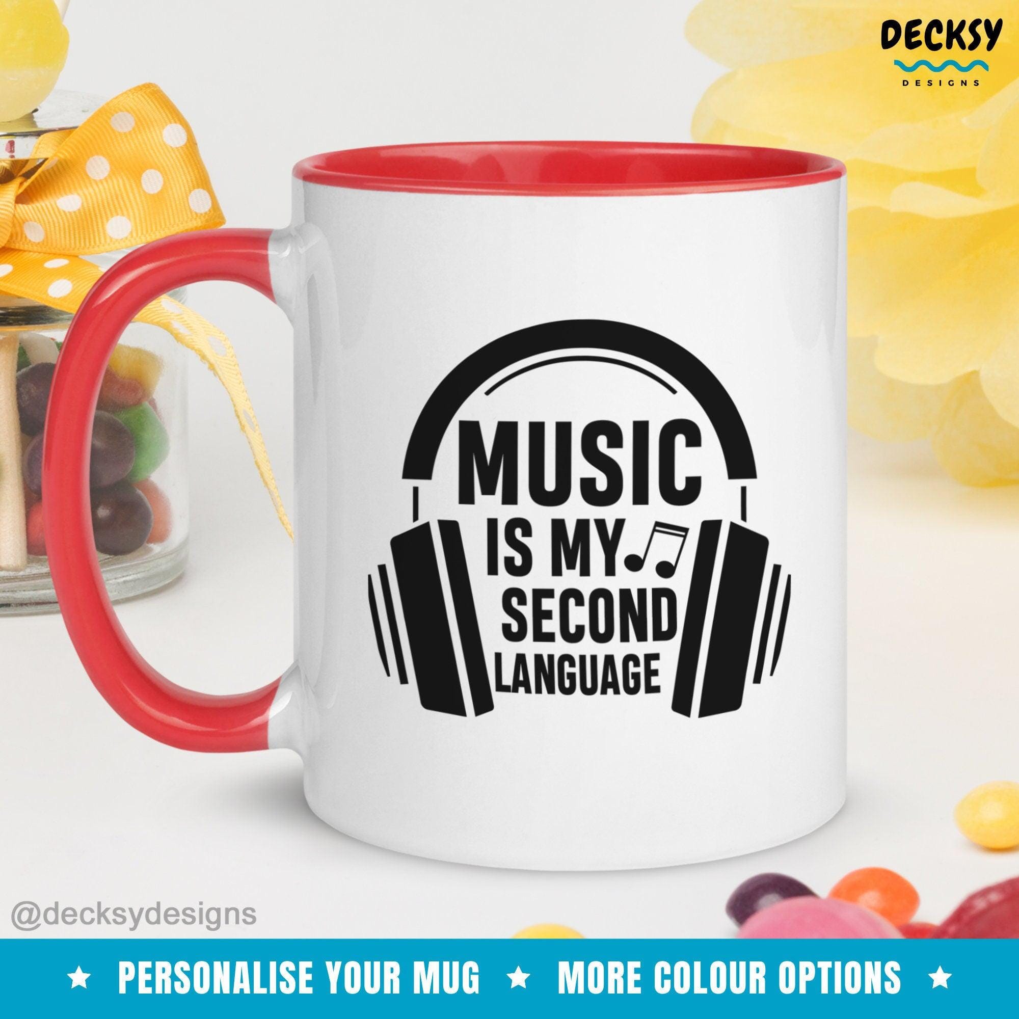 Musician Coffee Mug, Custom Music Student Gift-Home & Living:Kitchen & Dining:Drink & Barware:Drinkware:Mugs-DecksyDesigns-White Mug 11 oz-NO PERSONALISATION-DecksyDesigns