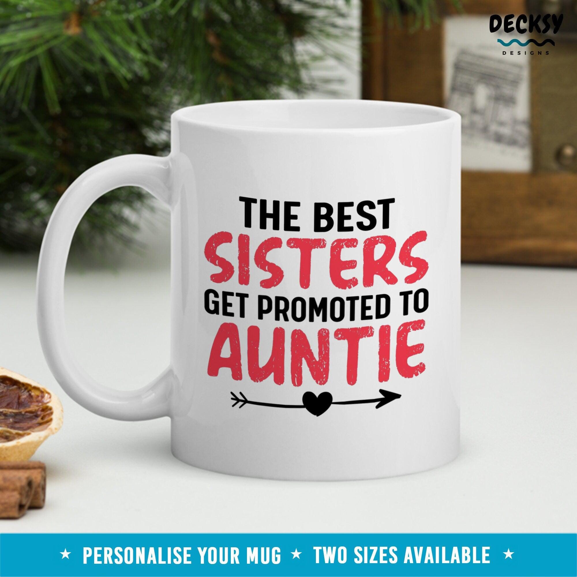 New Aunt Mug, Sister Auntie Gift-Home & Living:Kitchen & Dining:Drink & Barware:Drinkware:Mugs-DecksyDesigns-White Mug 11 oz-NO PERSONALISATION-DecksyDesigns