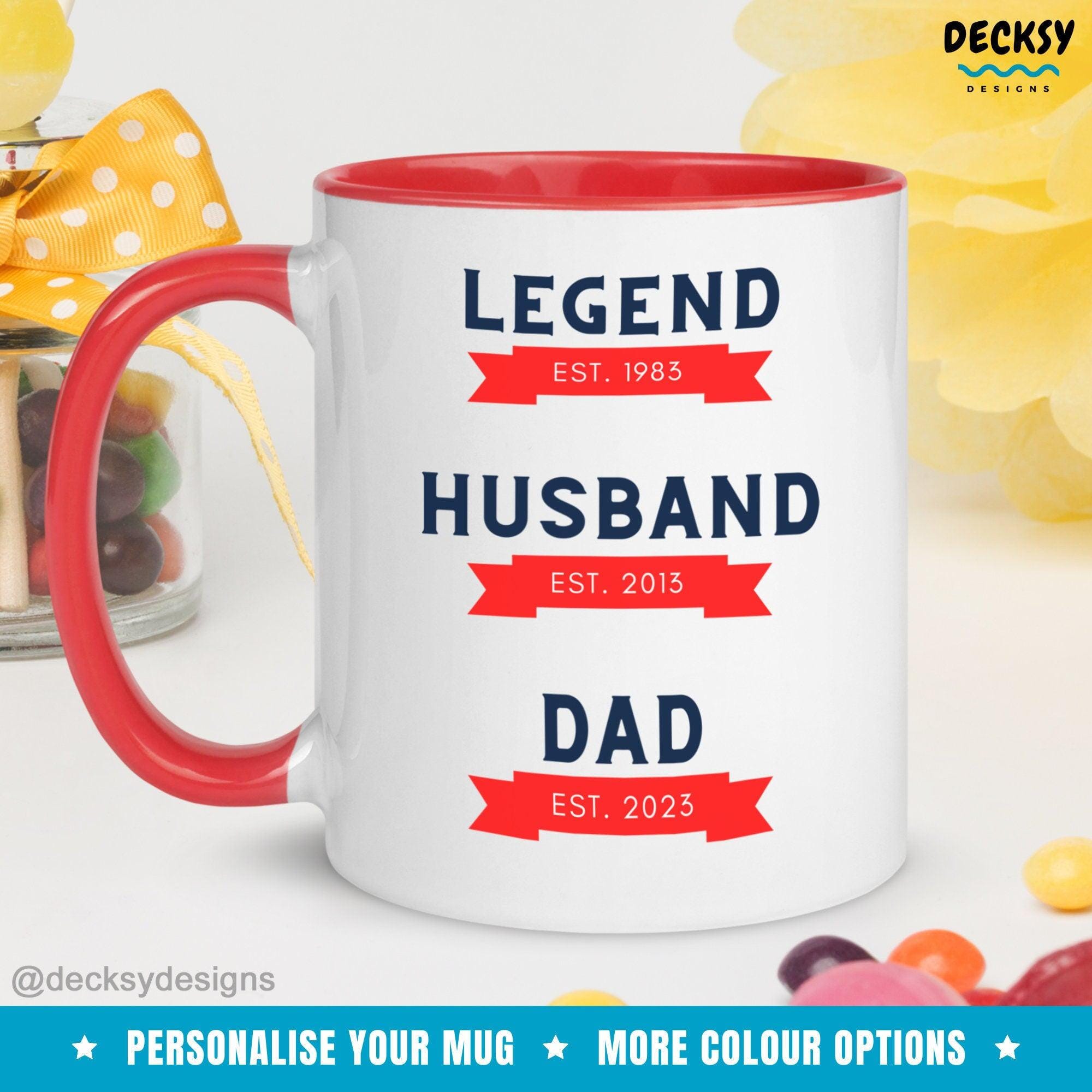 New Dad Gift, Personalised Coffee Mug-Home & Living:Kitchen & Dining:Drink & Barware:Drinkware:Mugs-DecksyDesigns-White Mug 11 oz-DecksyDesigns