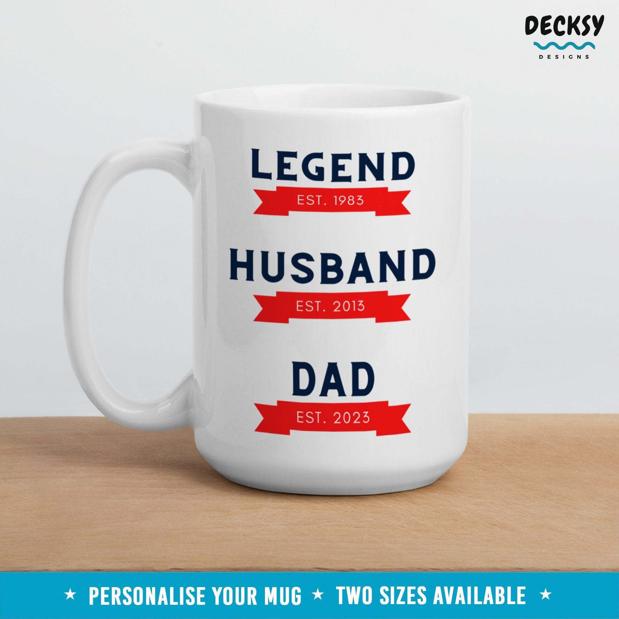 New Dad Gift, Personalised Coffee Mug-Home & Living:Kitchen & Dining:Drink & Barware:Drinkware:Mugs-DecksyDesigns-White Mug 11 oz-DecksyDesigns